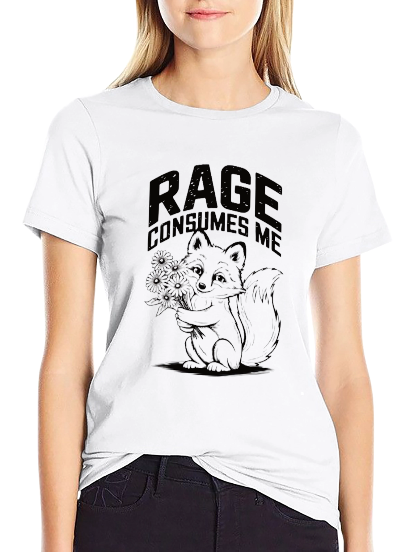 Rage Consumes Me Fox Graphic Tee