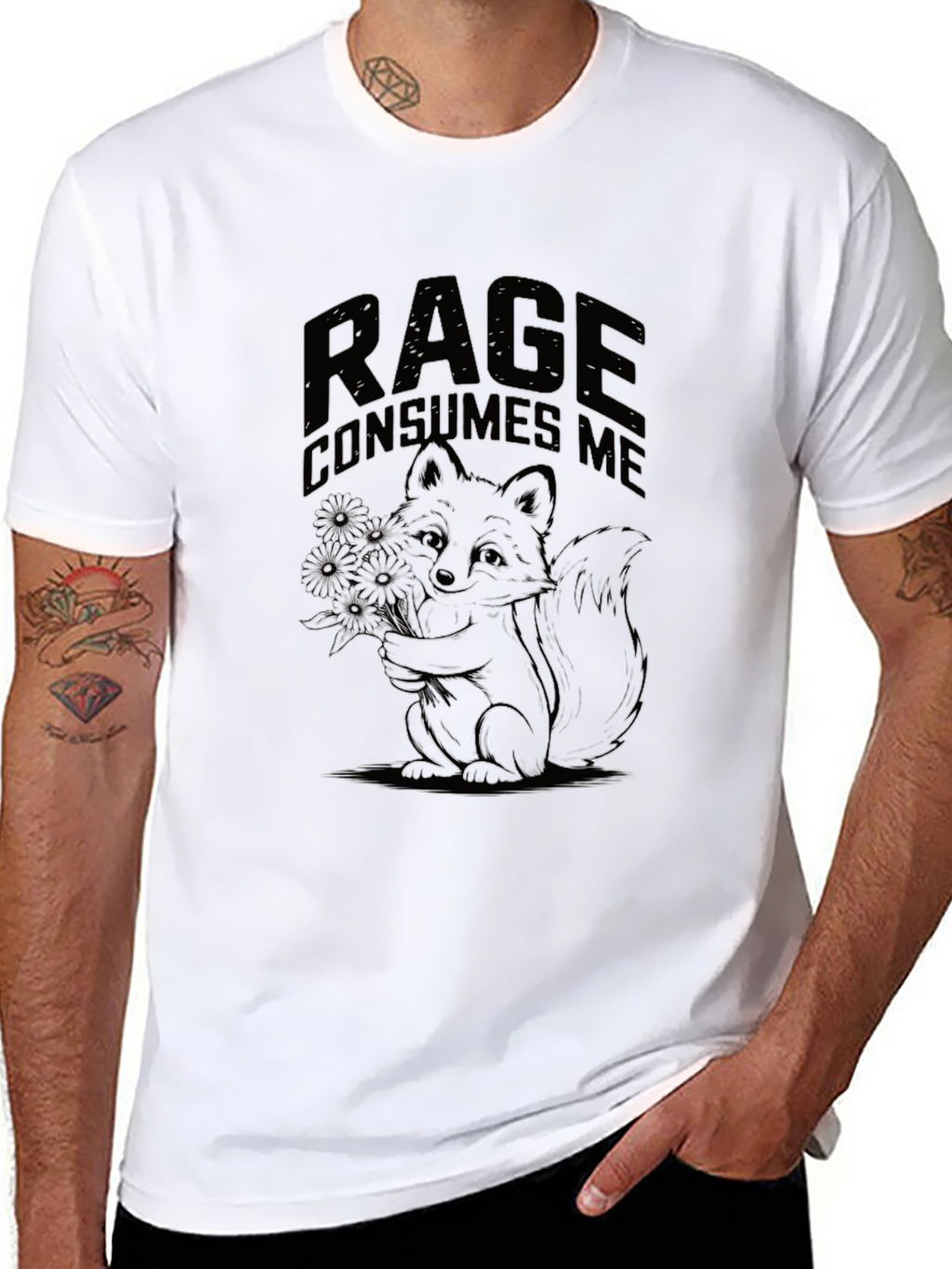 Rage Consumes Me Fox Graphic Tee