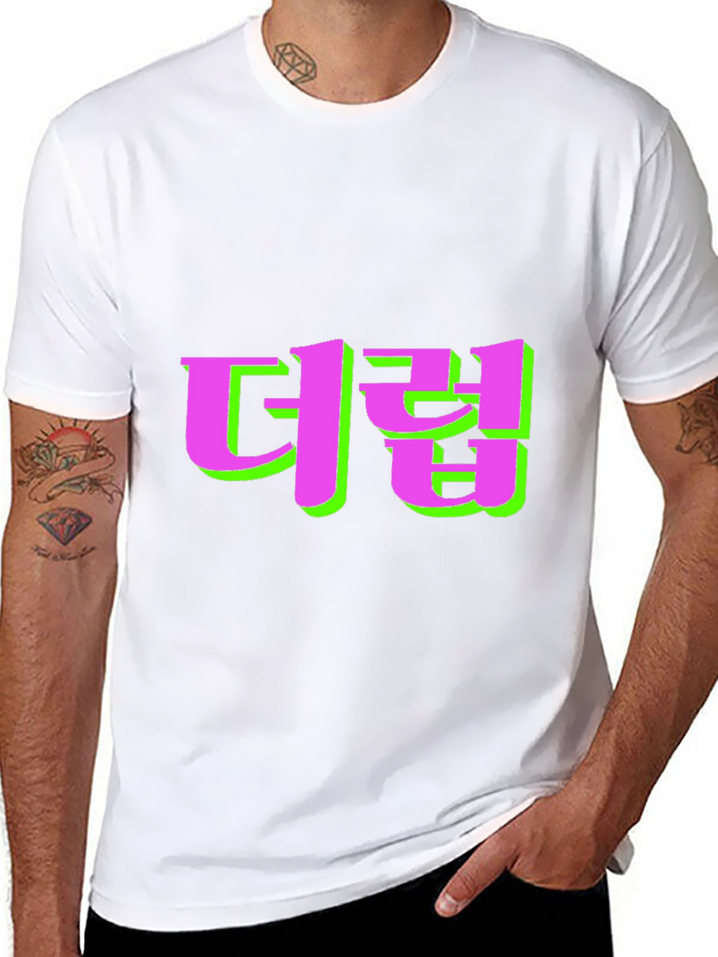 Statement Black Tee with Bold Graphic