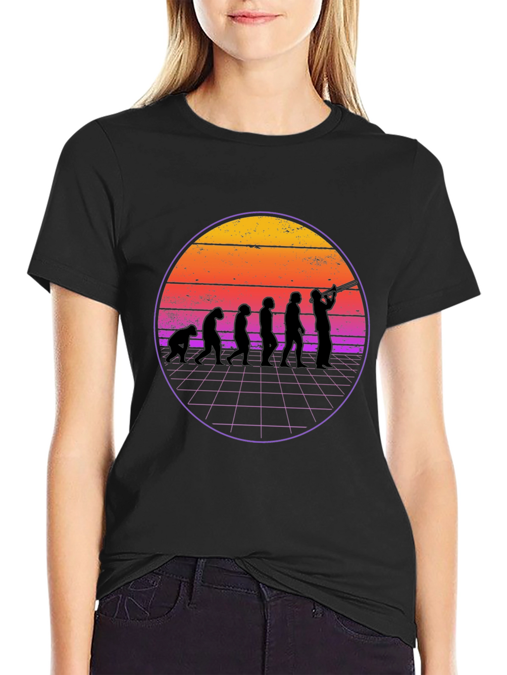 Evolution Musician Graphic Tee - Black