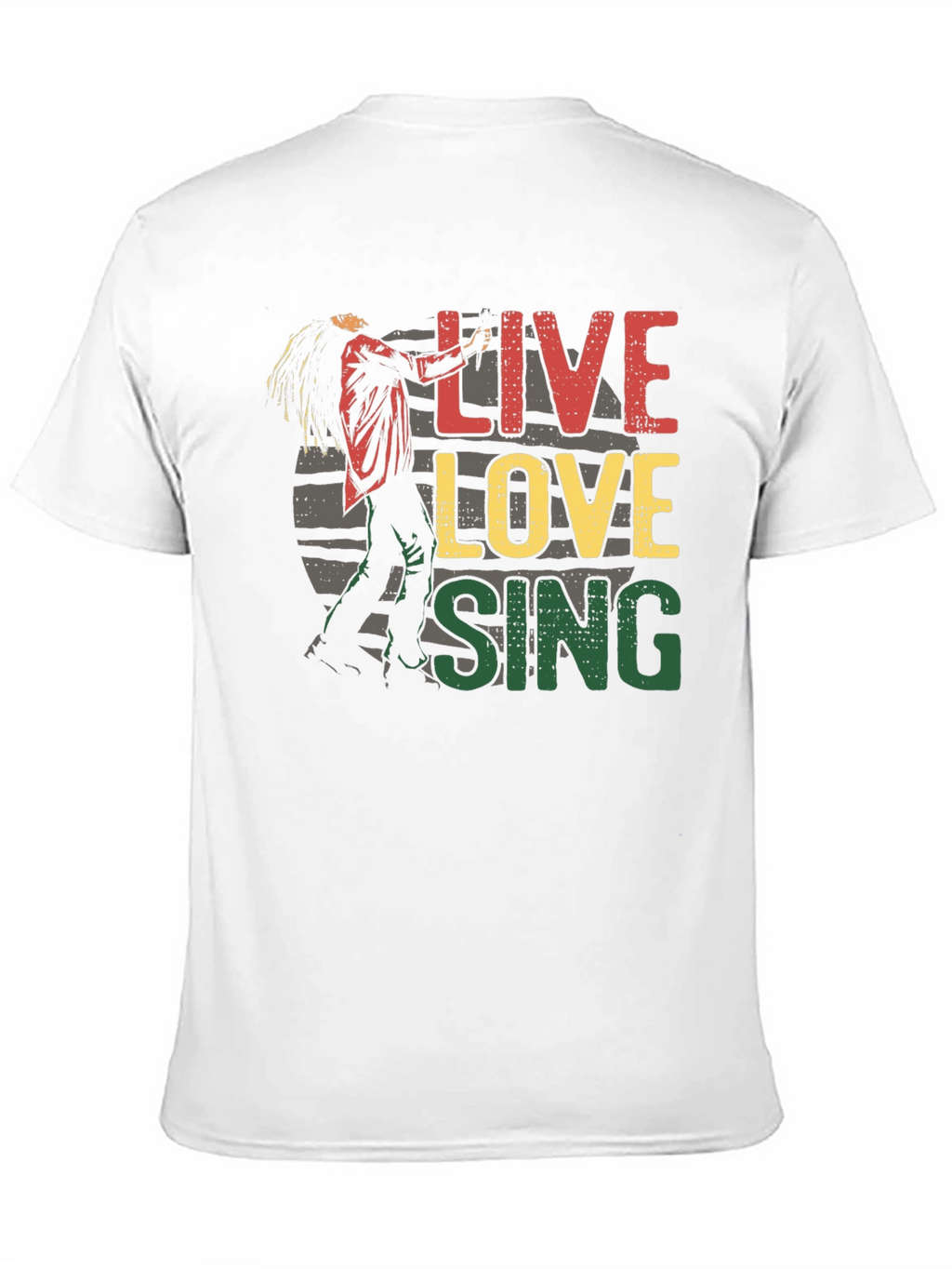 Live Love Sing Graphic Tee - Black Cotton T-Shirt
