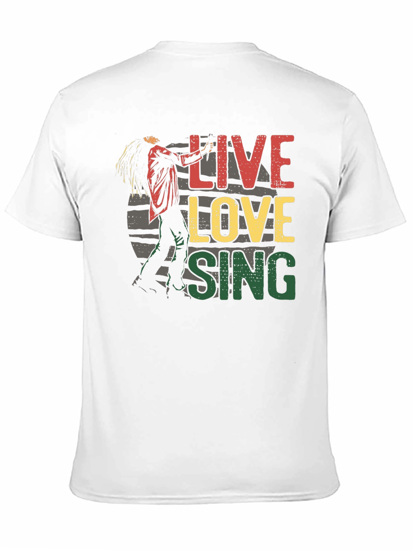 Live Love Sing Graphic Tee - Black Cotton T-Shirt