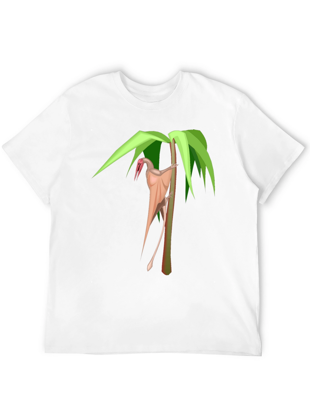 Pterodactyl Palm Tree Graphic Tee - Stylish Dinosaur Shirt