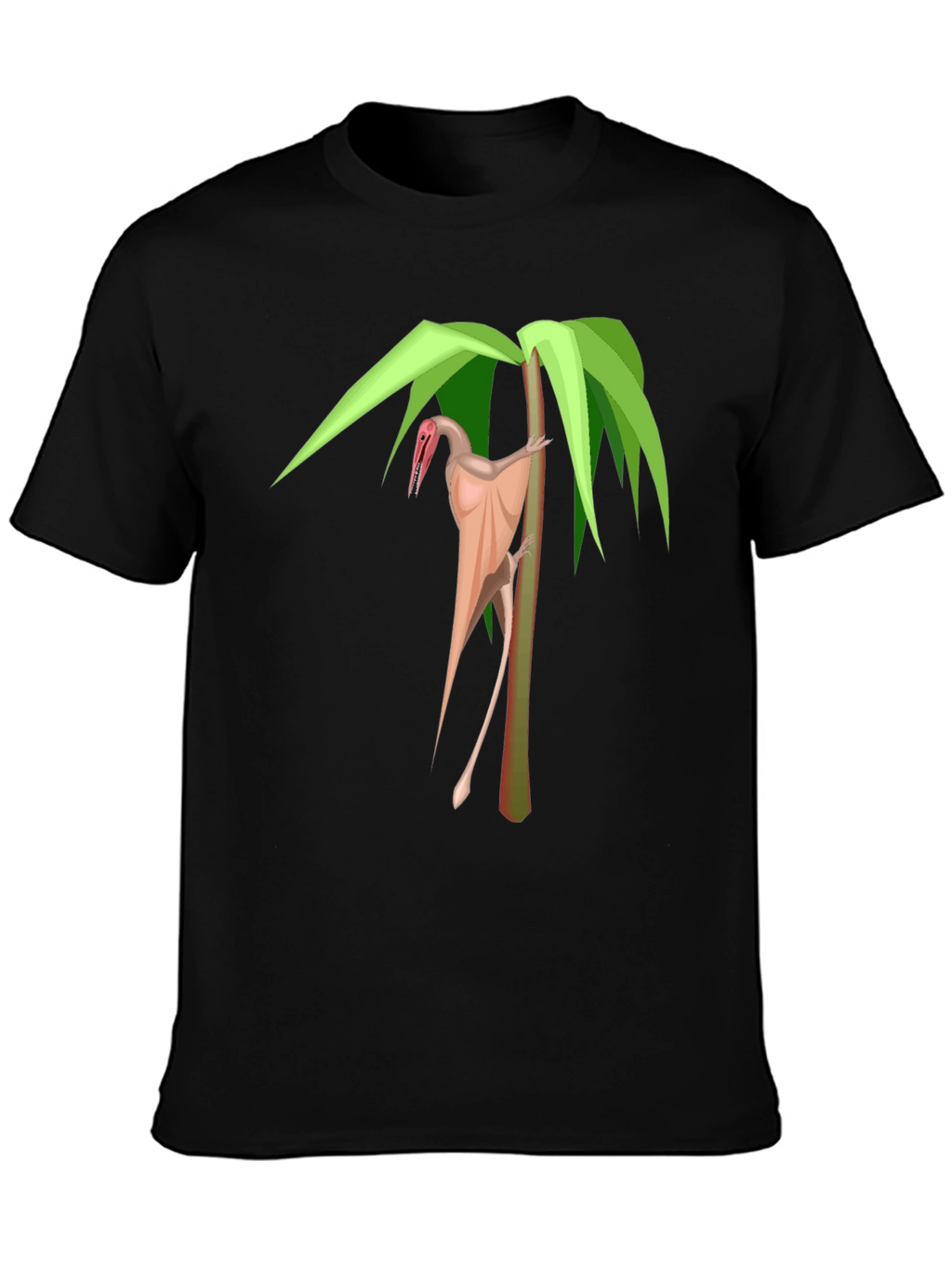 Pterodactyl Palm Tree Graphic Tee - Stylish Dinosaur Shirt