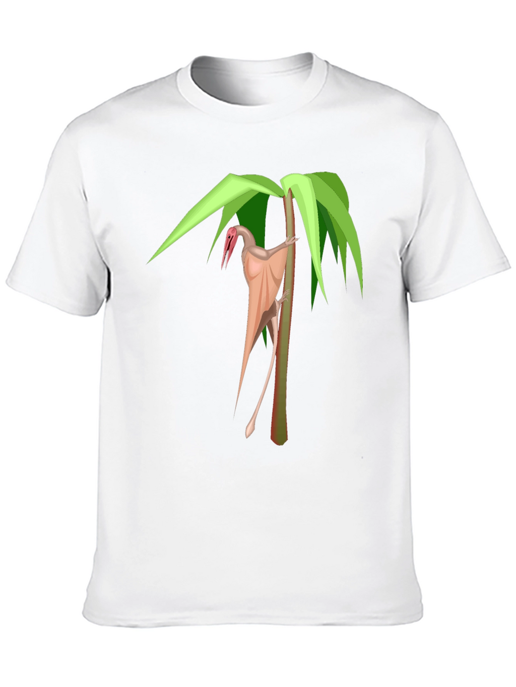 Pterodactyl Palm Tree Graphic Tee - Stylish Dinosaur Shirt