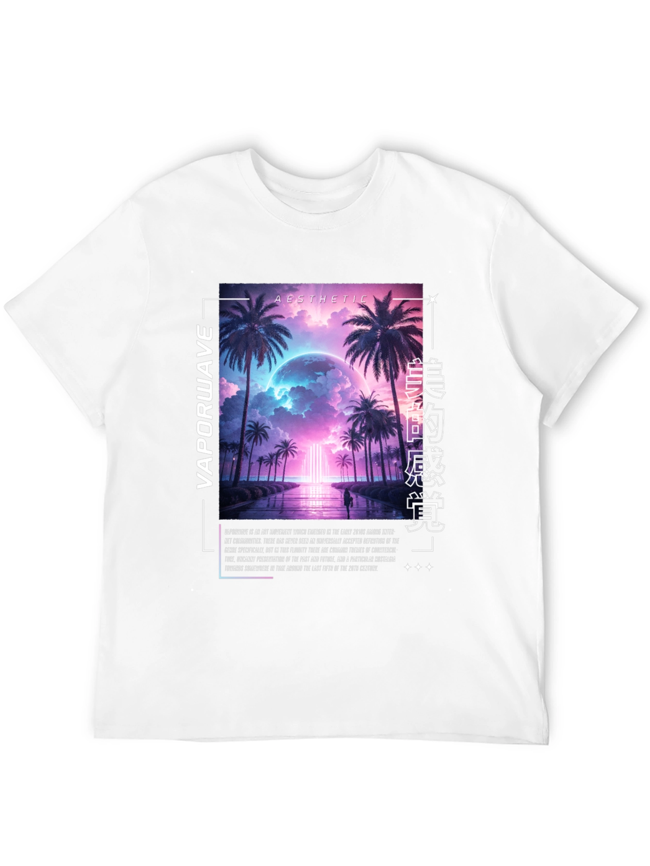 Vaporwave Aesthetic Graphic Tee - Palm Trees