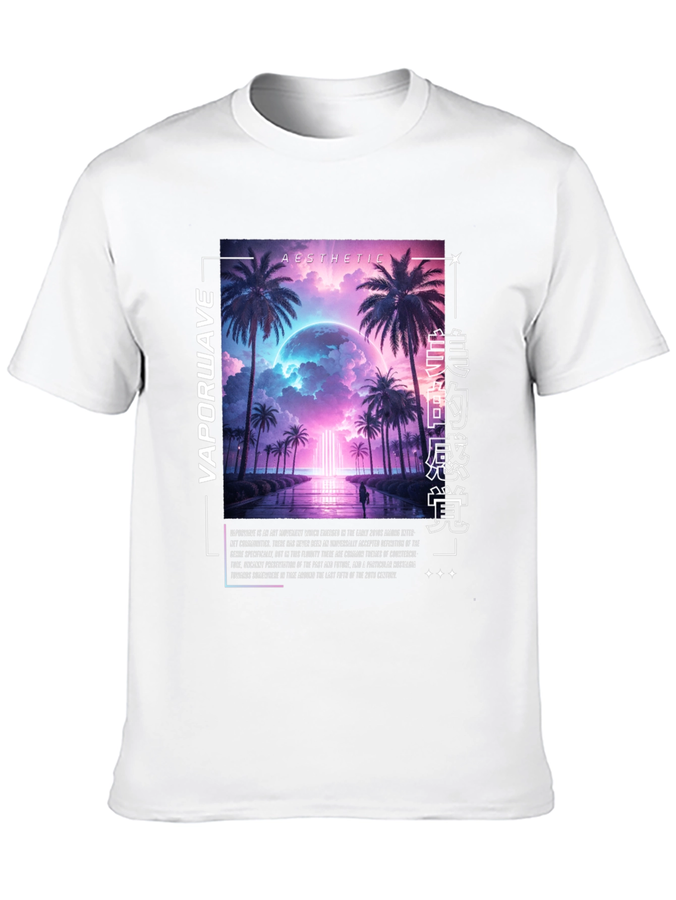 Vaporwave Aesthetic Graphic Tee - Palm Trees