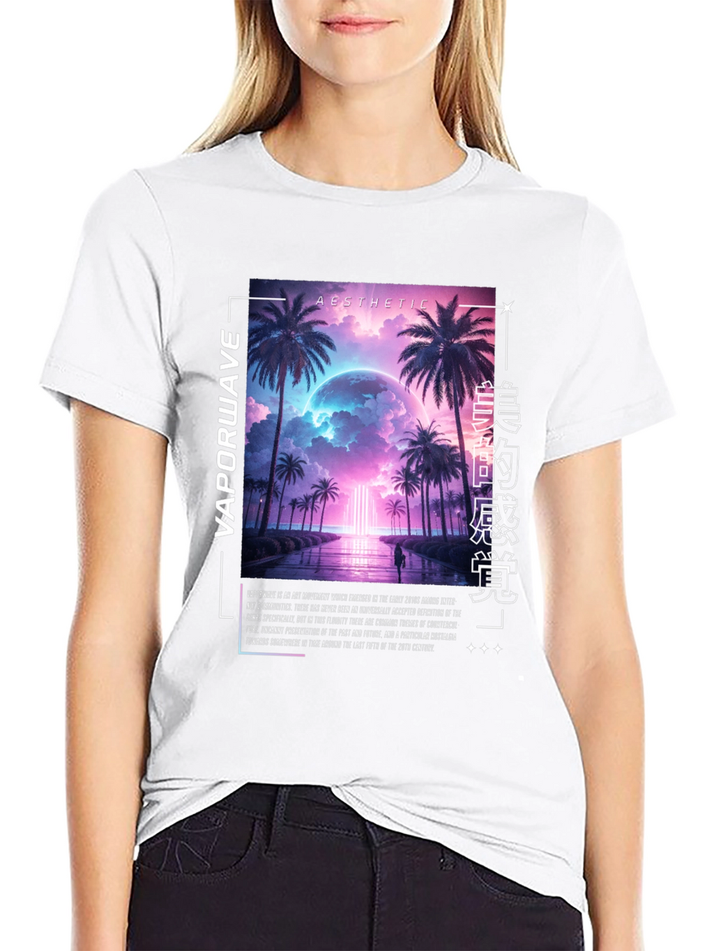 Vaporwave Aesthetic Graphic Tee - Palm Trees