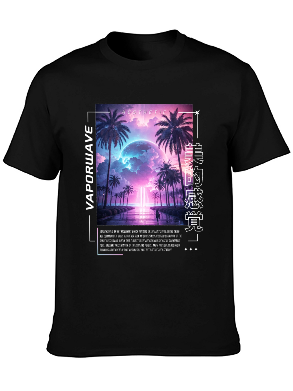 Vaporwave Aesthetic Graphic Tee - Palm Trees