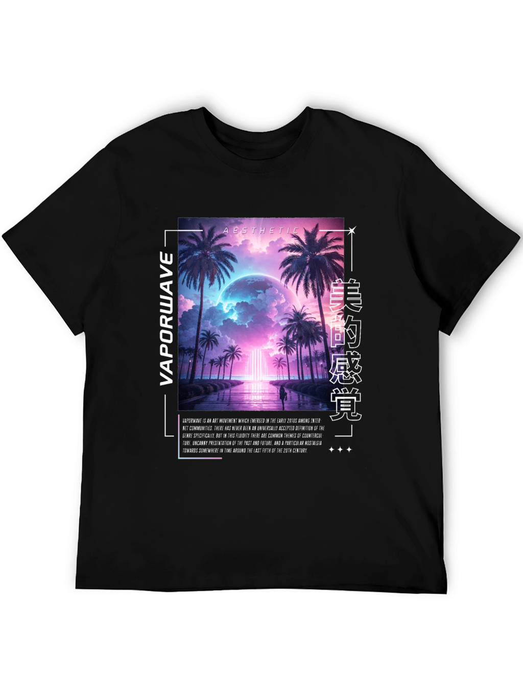 Vaporwave Aesthetic Graphic Tee - Palm Trees