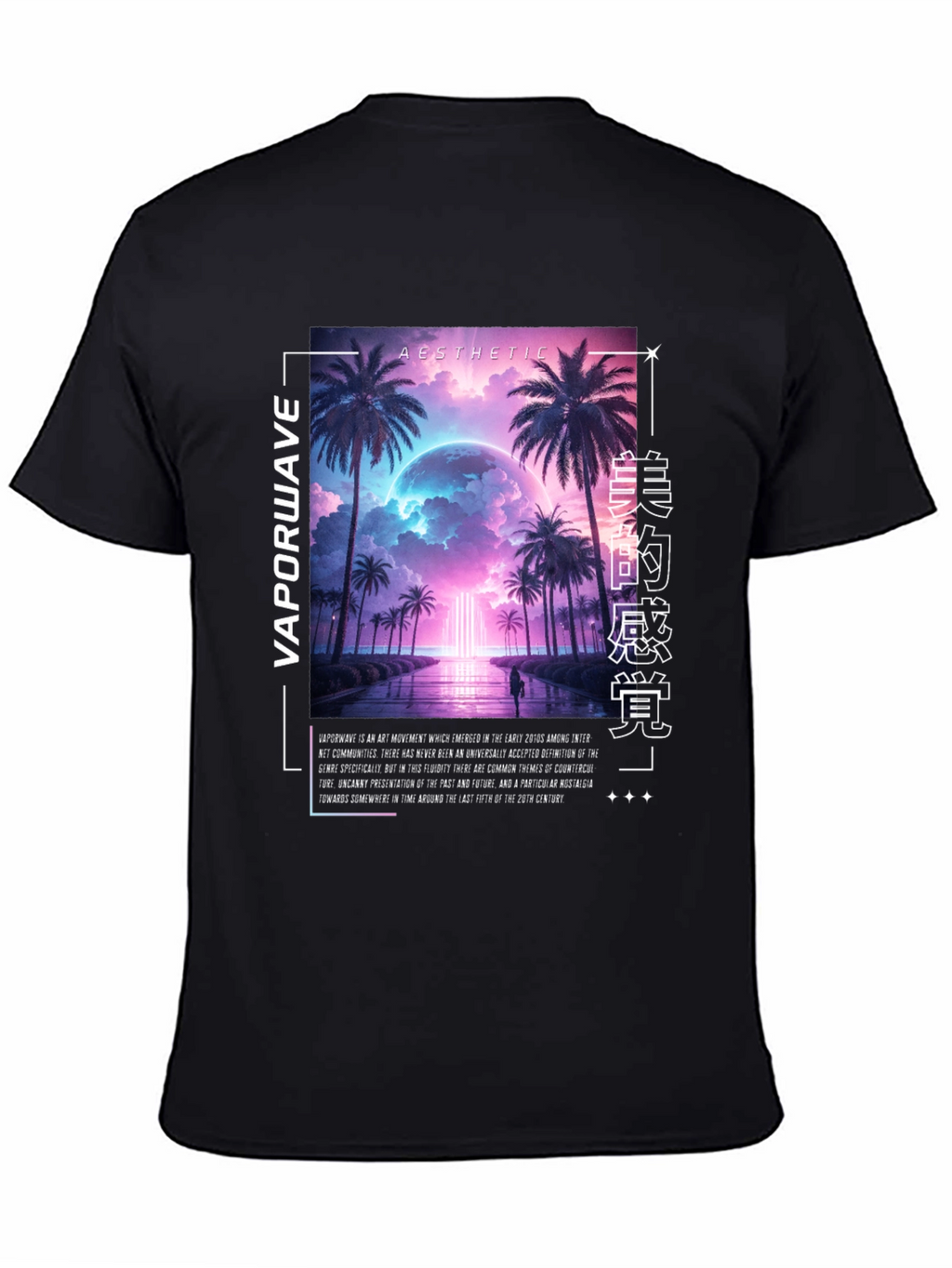 Vaporwave Aesthetic Graphic Tee - Palm Trees