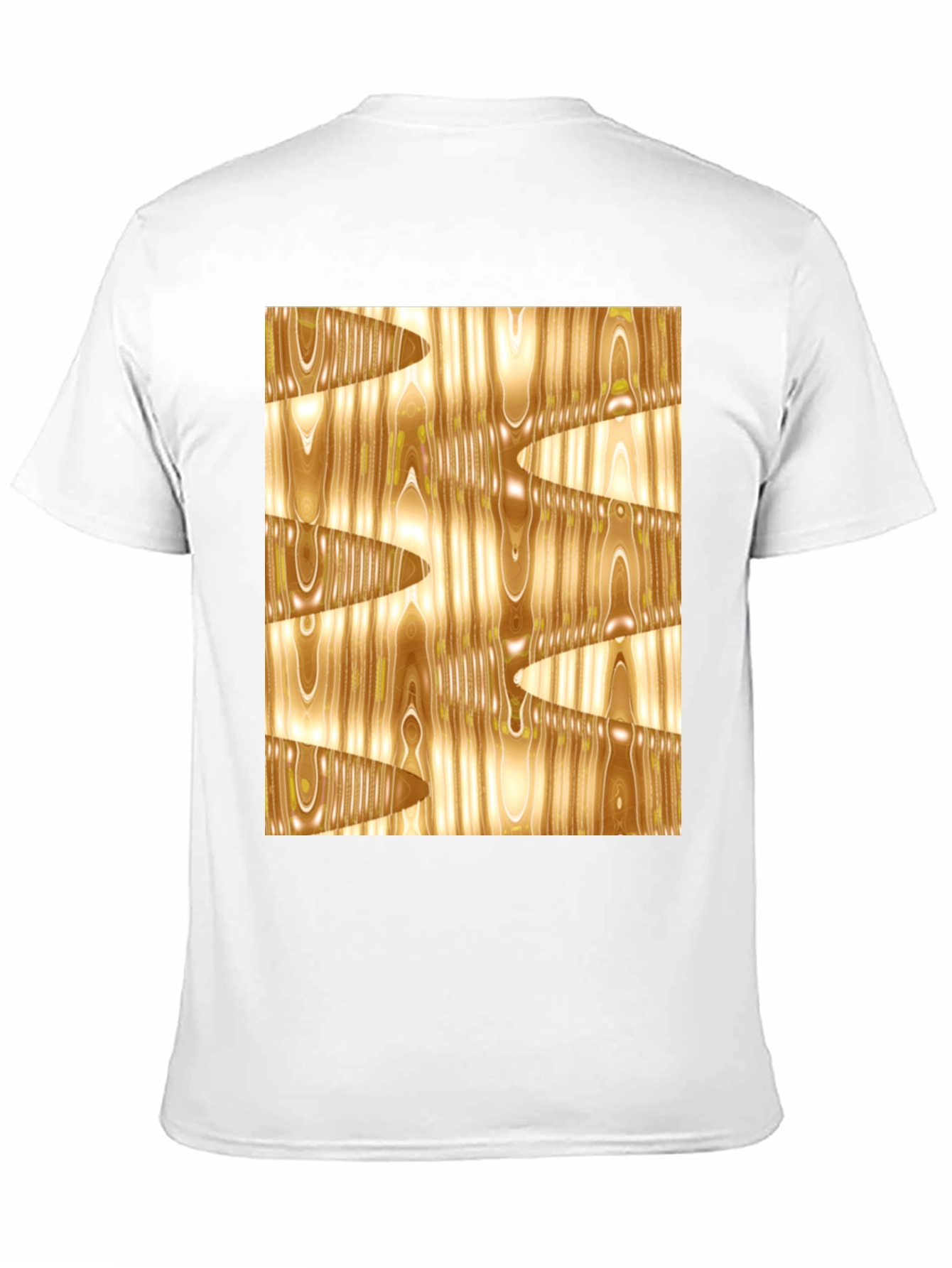 Abstract Wood Grain Print Black Tee