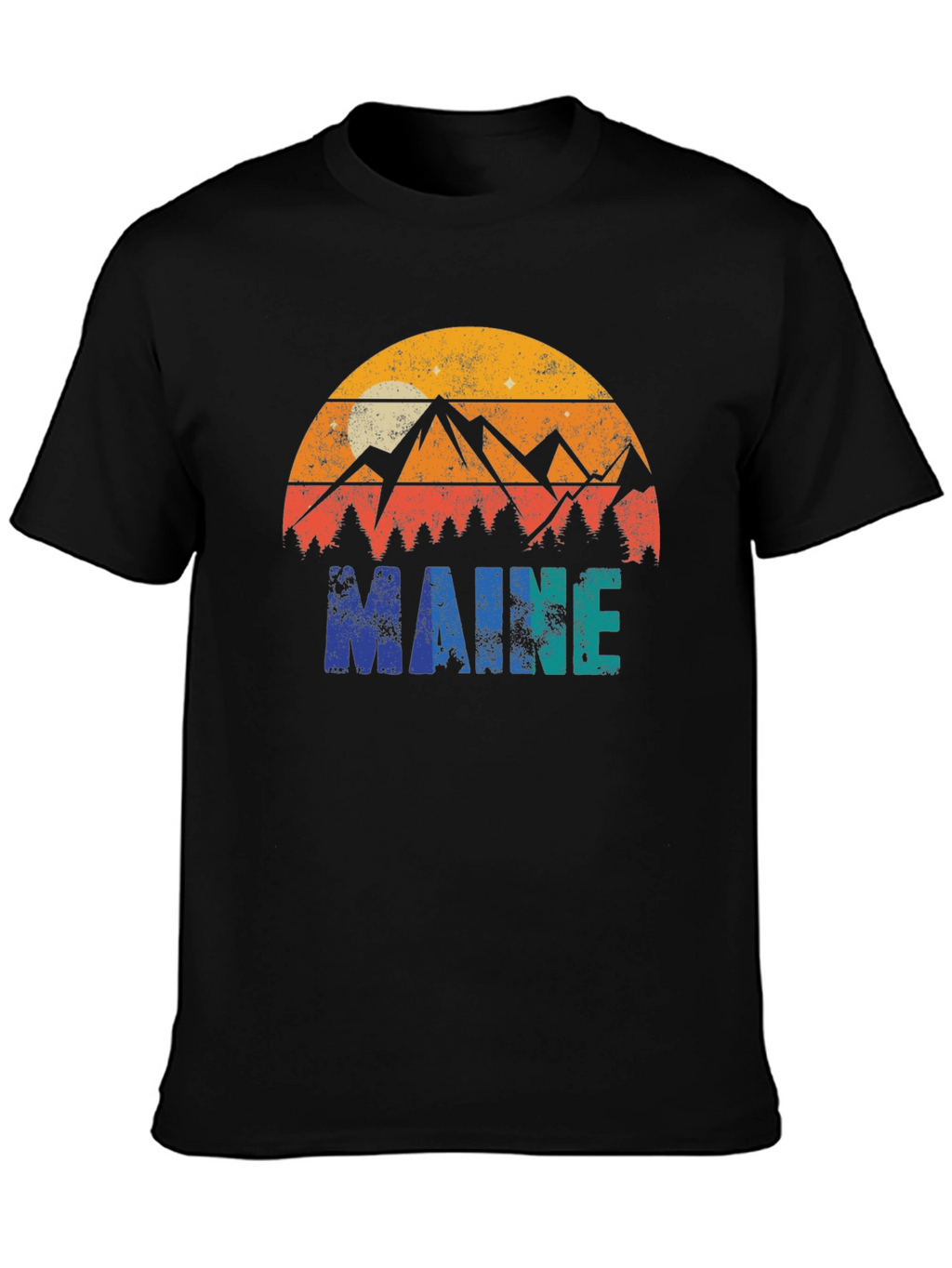 Maine Retro Graphic T-Shirt - Nature Inspired Design
