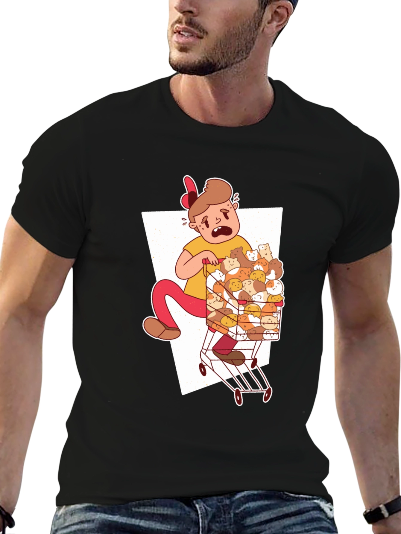 Guinea Pig Cart T-Shirt - Unique Graphic Tee