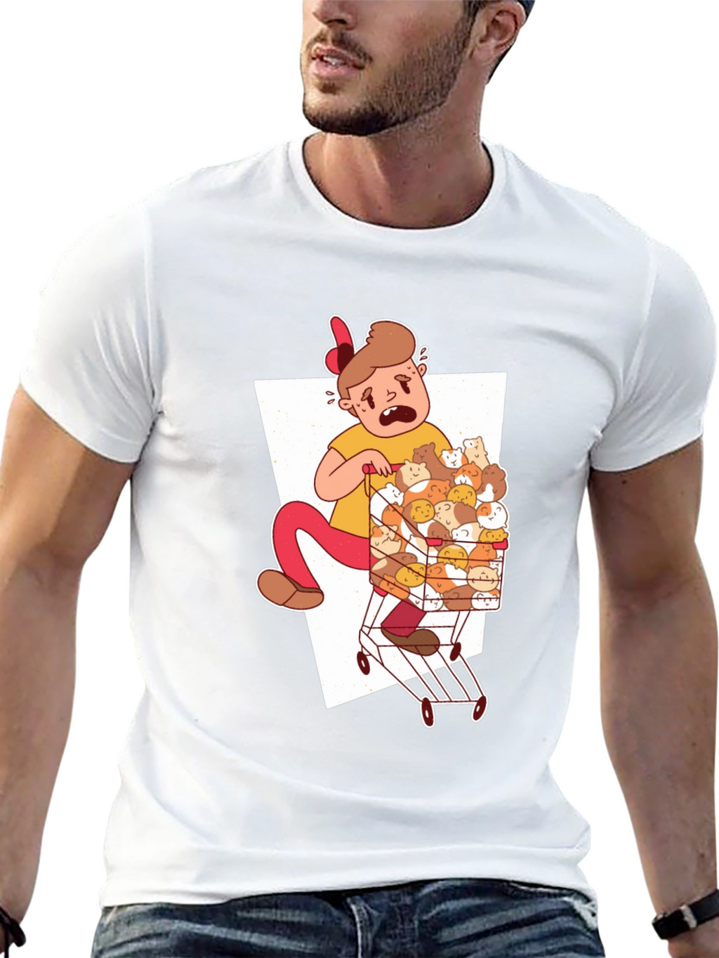 Guinea Pig Cart T-Shirt - Unique Graphic Tee