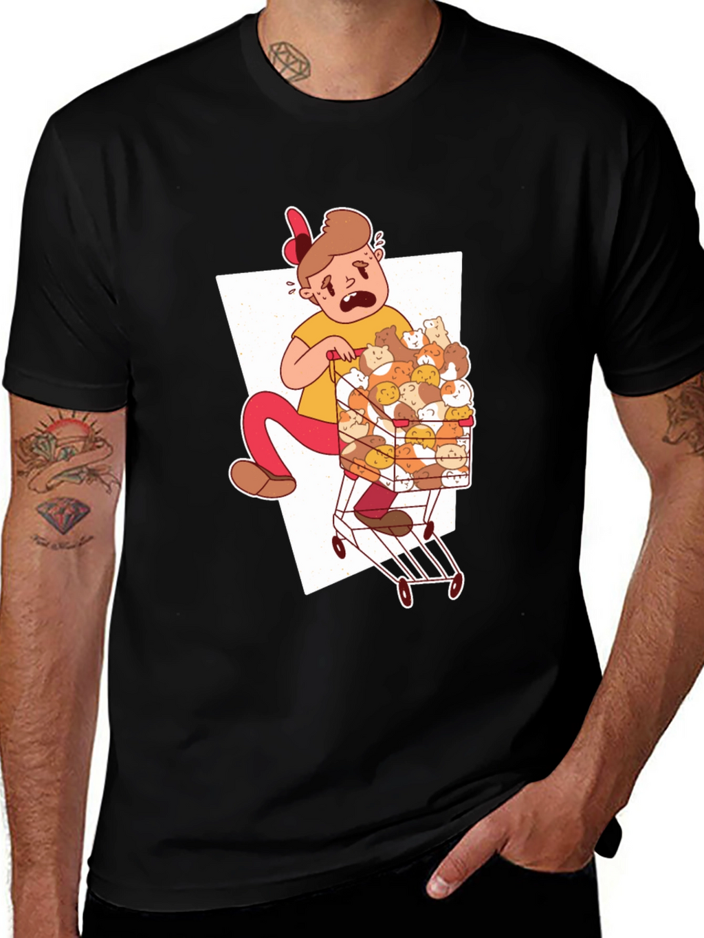 Guinea Pig Cart T-Shirt - Unique Graphic Tee