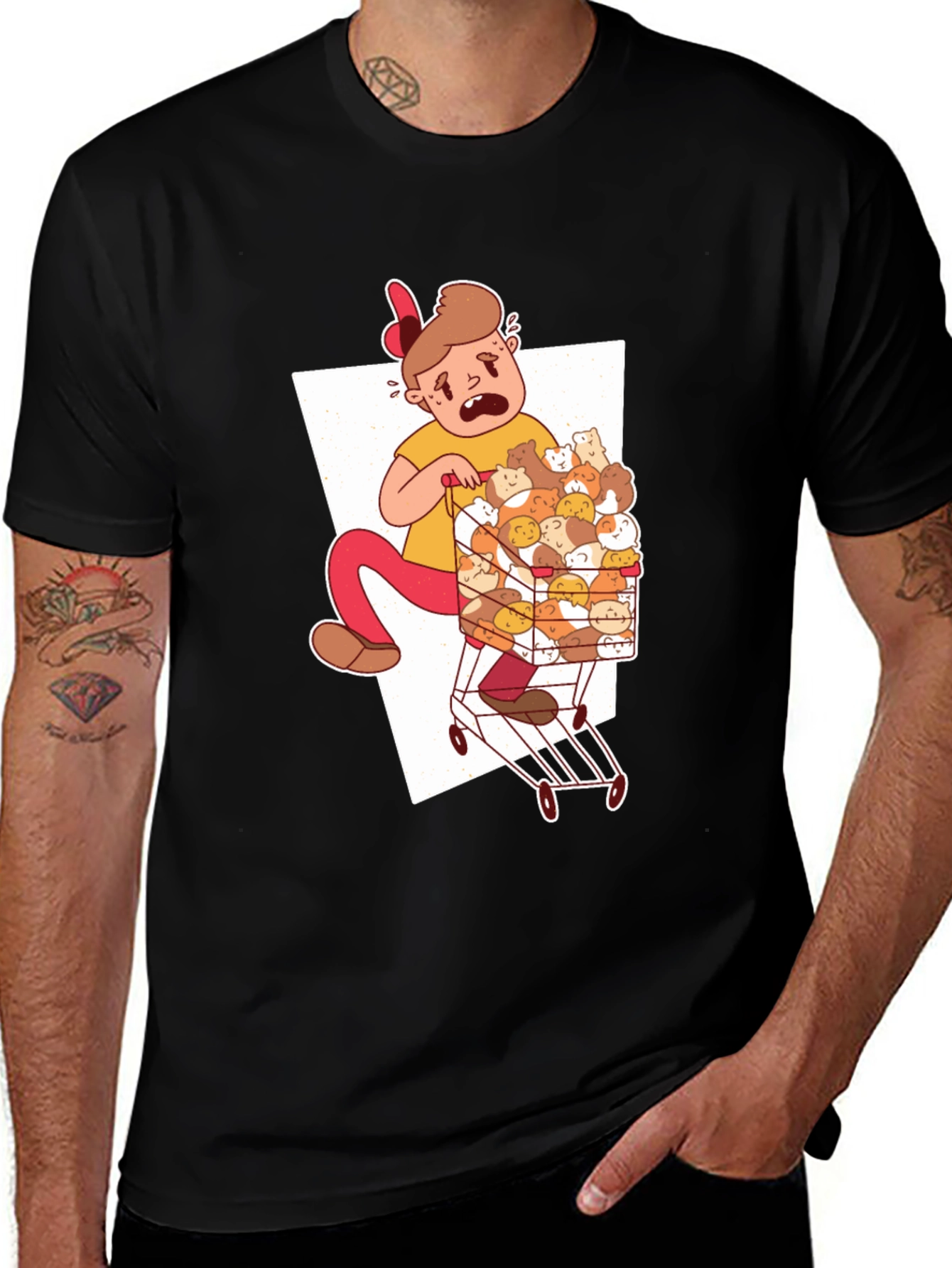 Guinea Pig Cart T-Shirt - Unique Graphic Tee