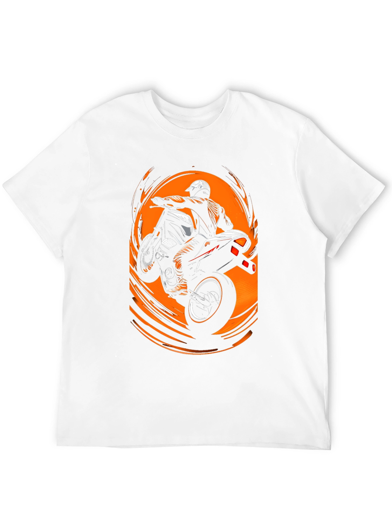 Motorcycle Stunt Rider Graphic Tee - Black