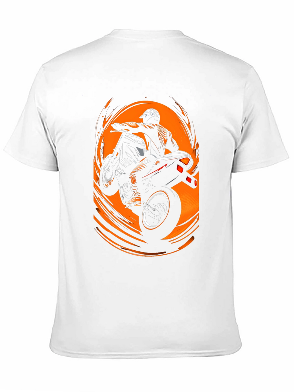 Motorcycle Stunt Rider Graphic Tee - Black