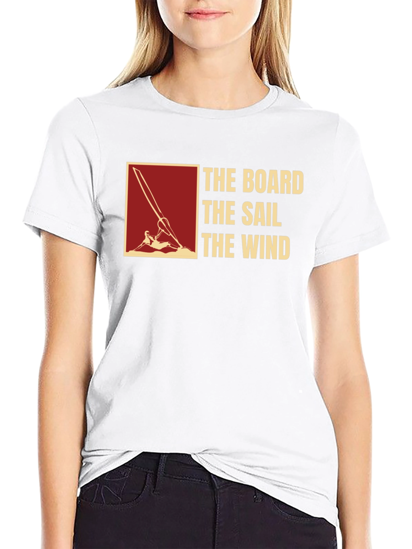 The Board The Sail The Wind Black T-Shirt