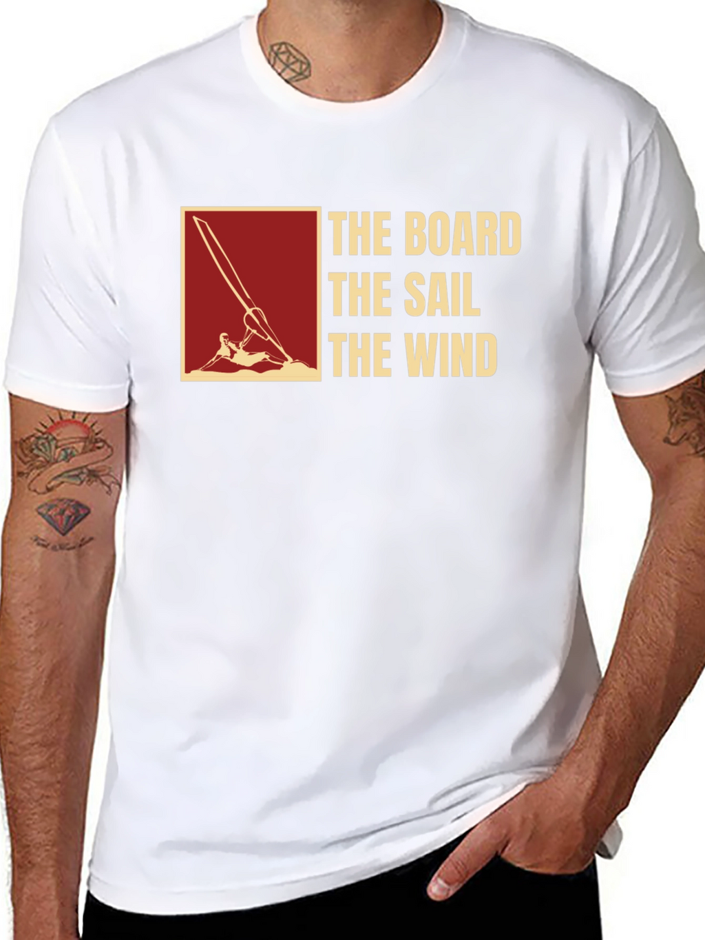 The Board The Sail The Wind Black T-Shirt