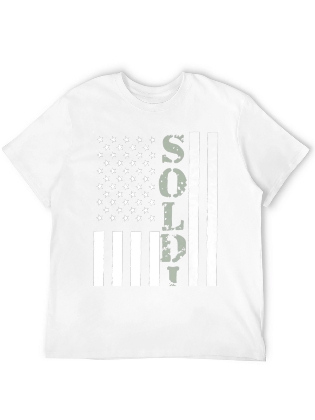 American Flag Soldier Graphic T-Shirt