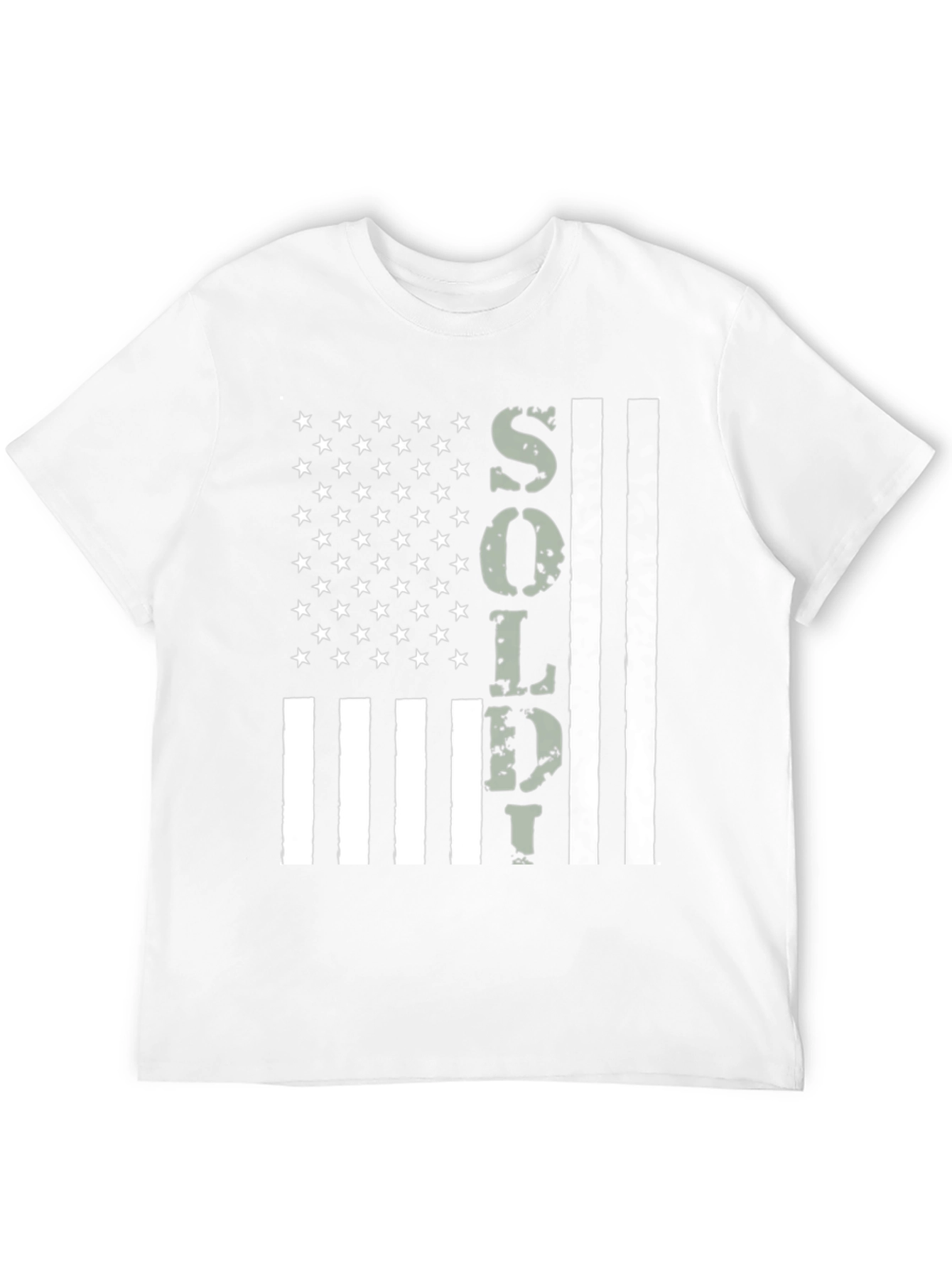 American Flag Soldier Graphic T-Shirt