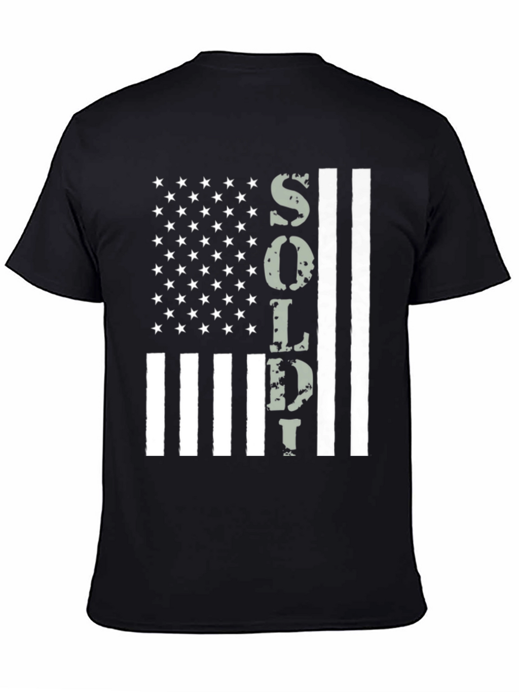 American Flag Soldier Graphic T-Shirt