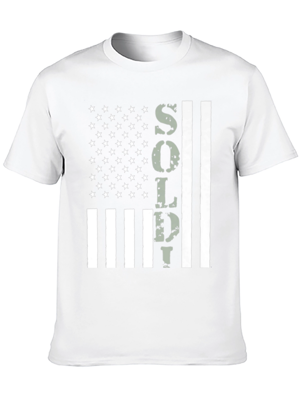 American Flag Soldier Graphic T-Shirt