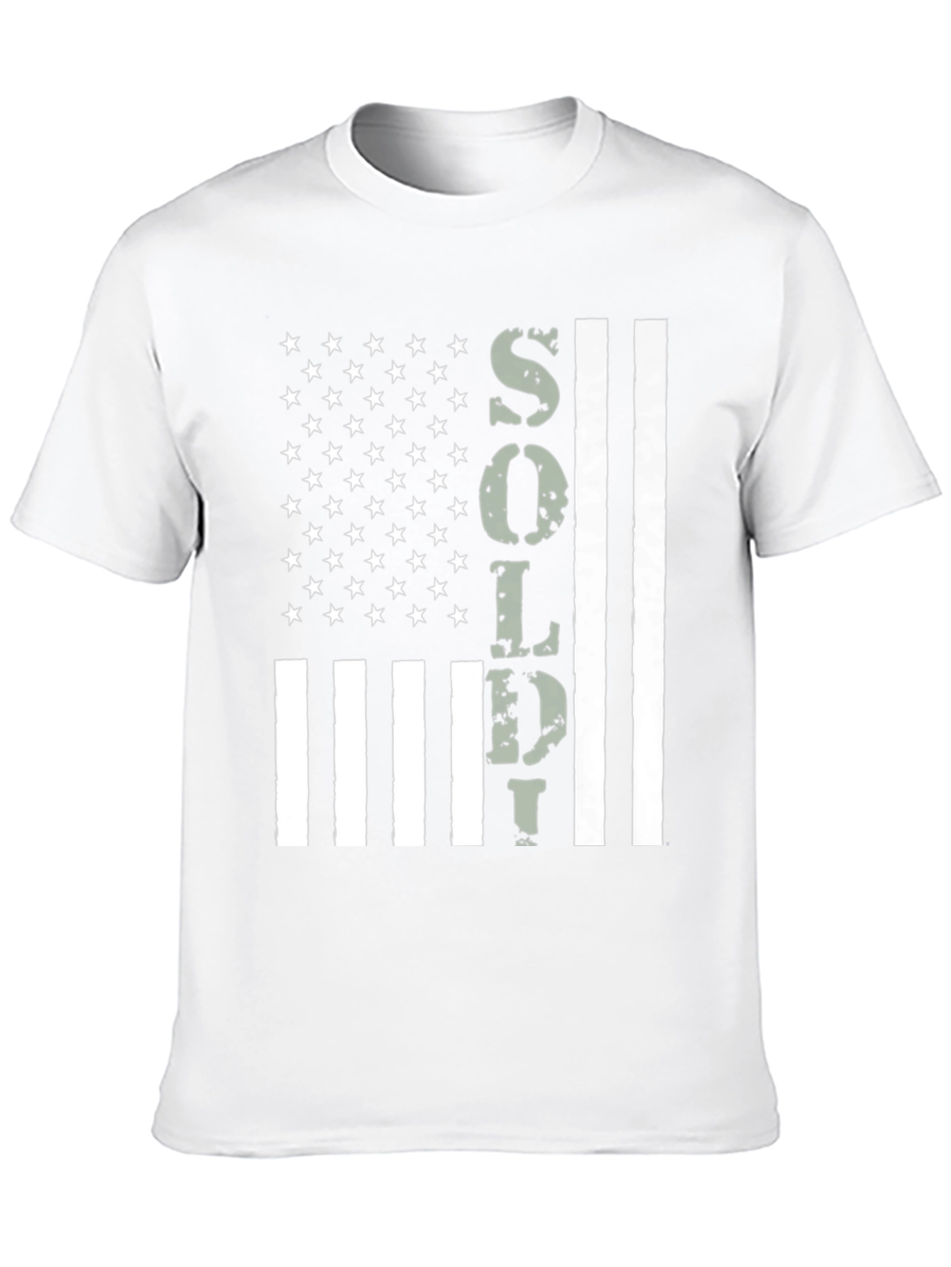 American Flag Soldier Graphic T-Shirt