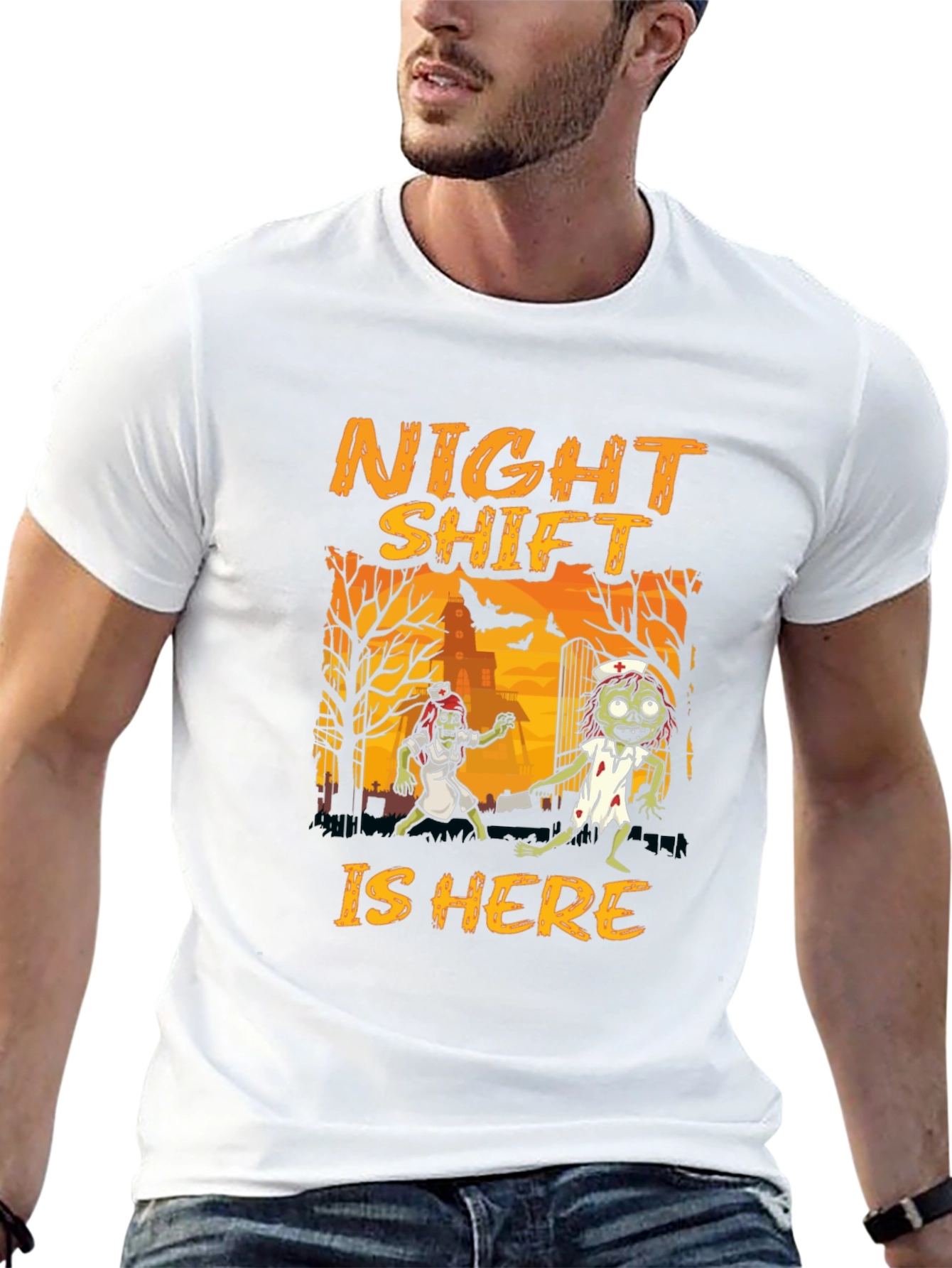 Night Shift Zombie Nurse Halloween T-Shirt