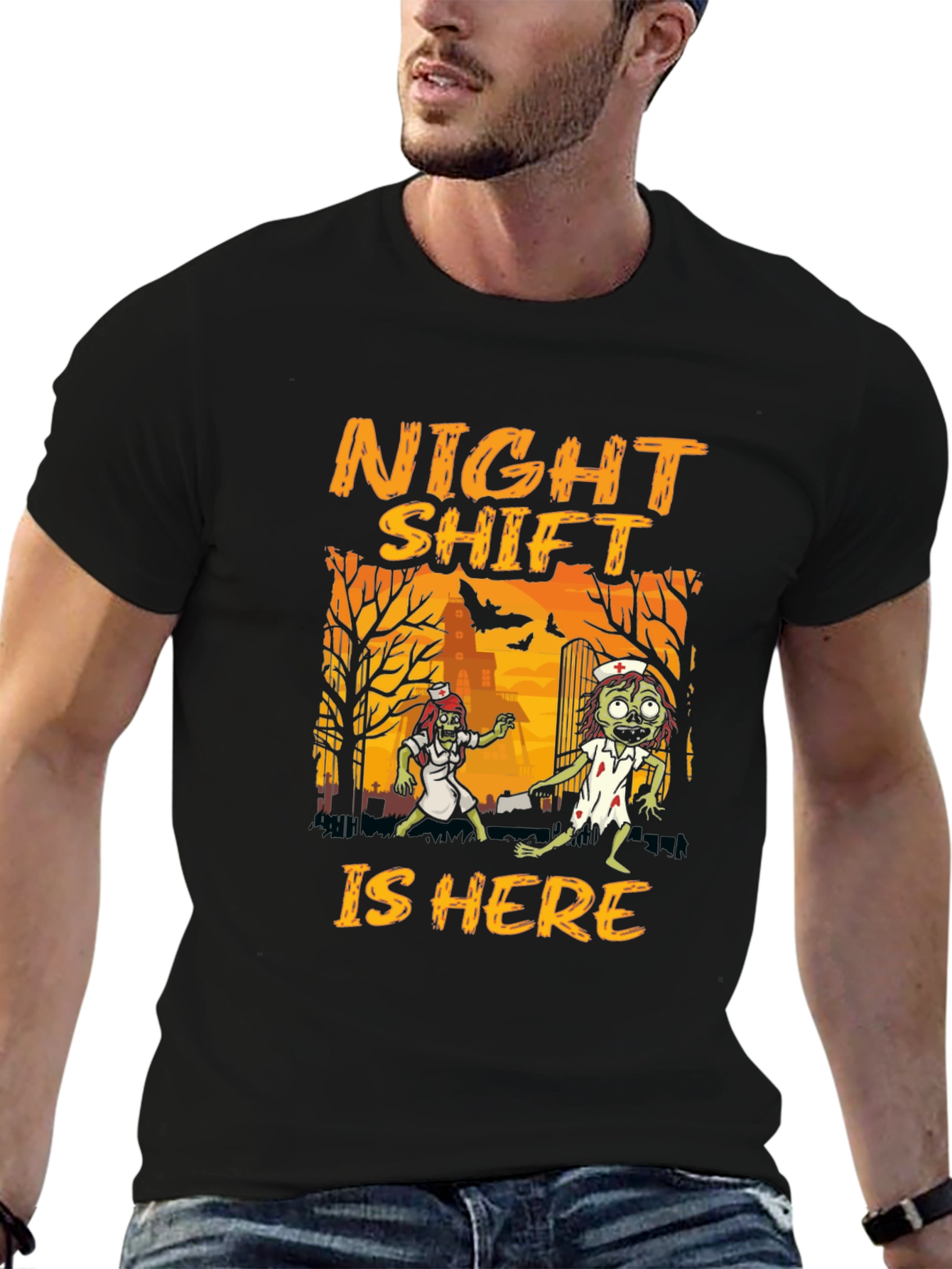 Night Shift Zombie Nurse Halloween T-Shirt
