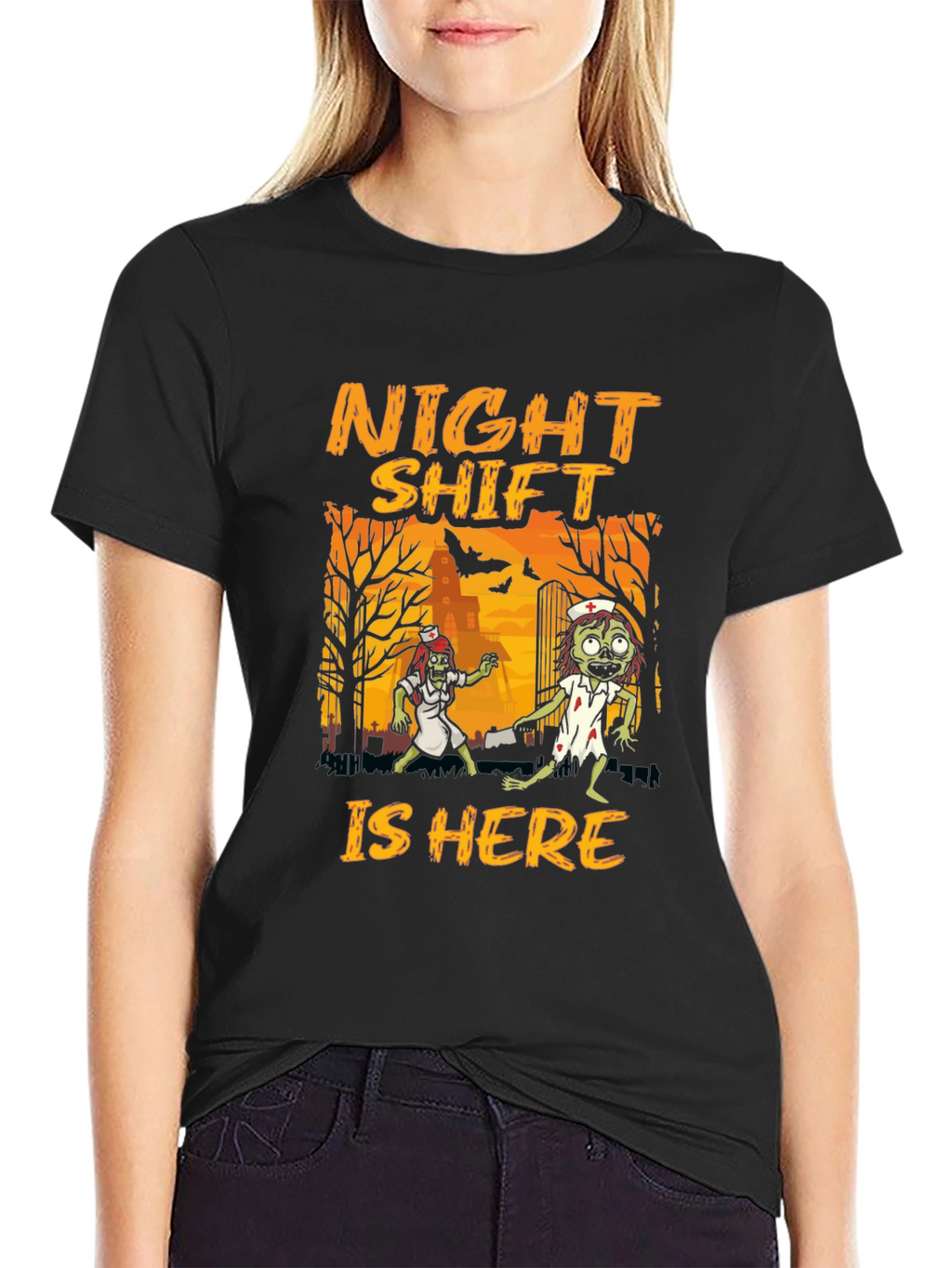 Night Shift Zombie Nurse Halloween T-Shirt