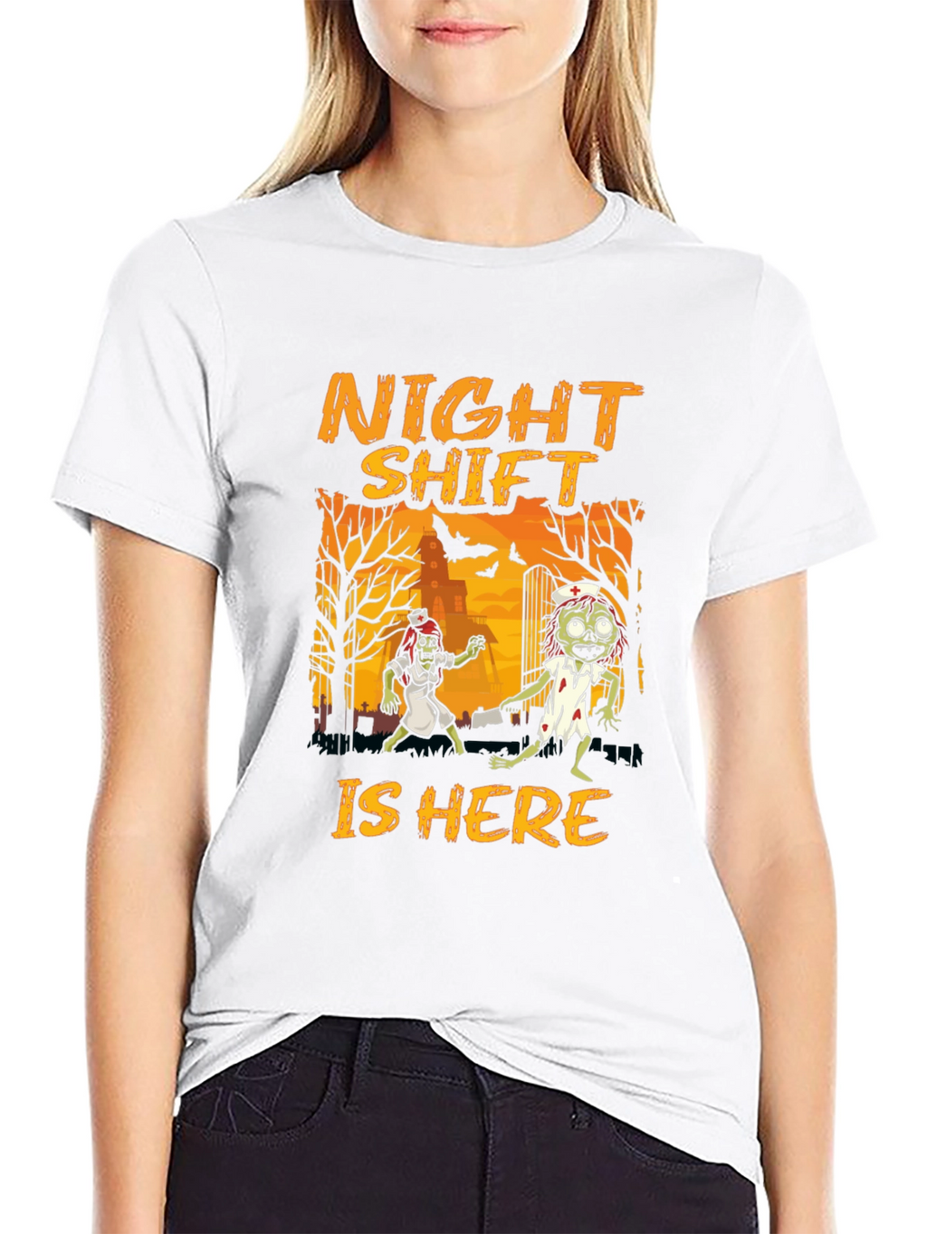 Night Shift Zombie Nurse Halloween T-Shirt