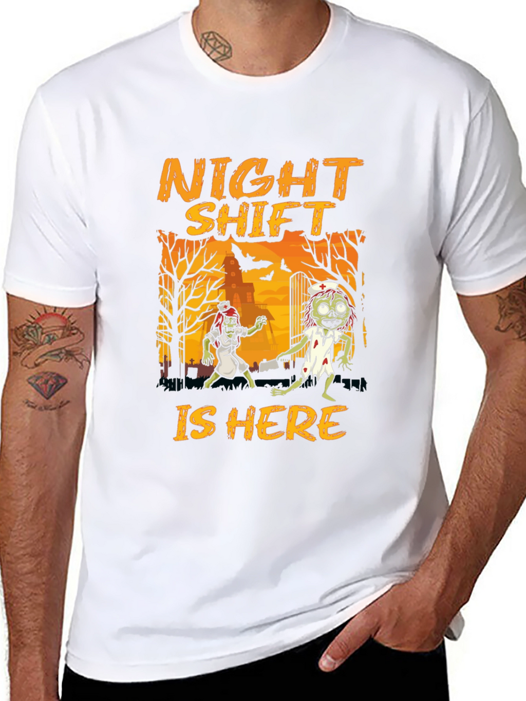 Night Shift Zombie Nurse Halloween T-Shirt