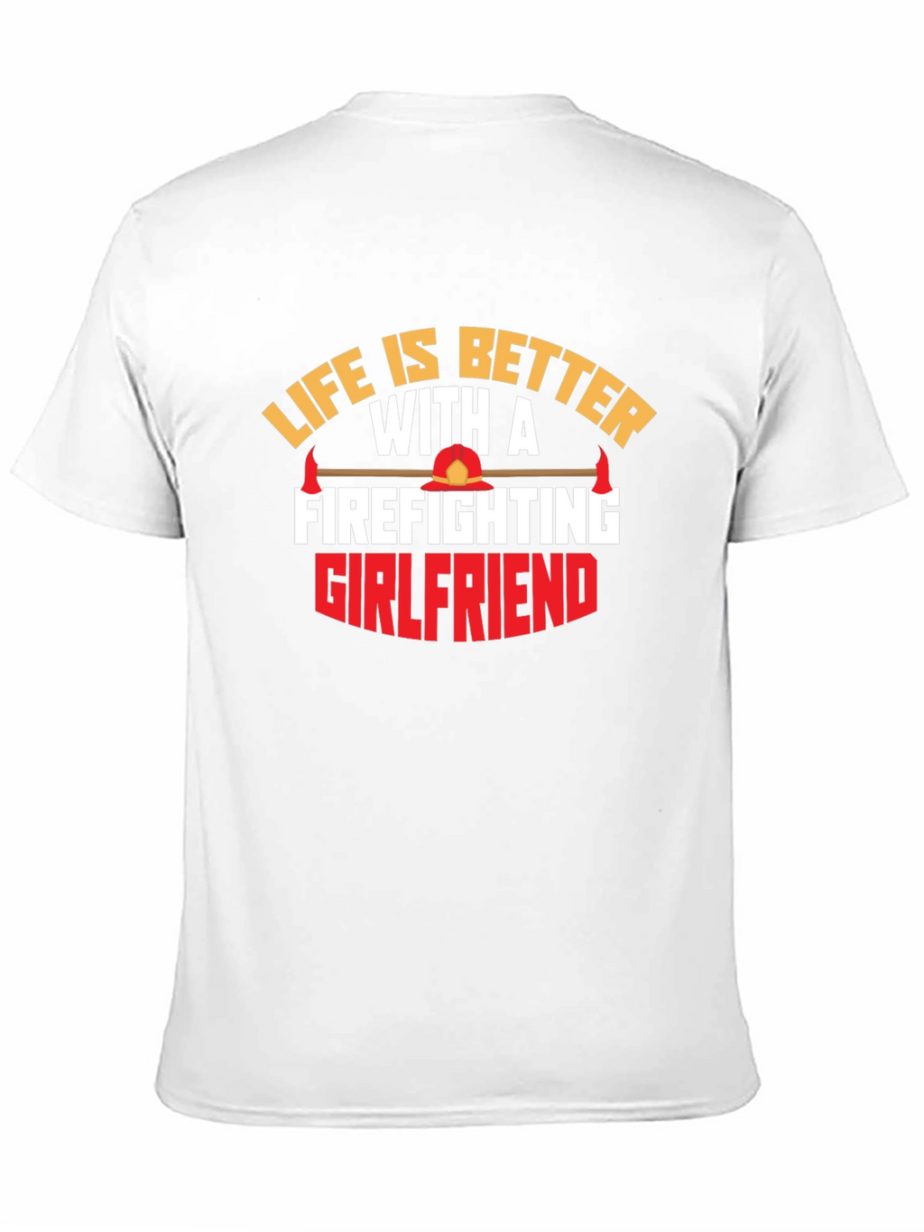 Firefighting Girlfriend Black Graphic T-Shirt