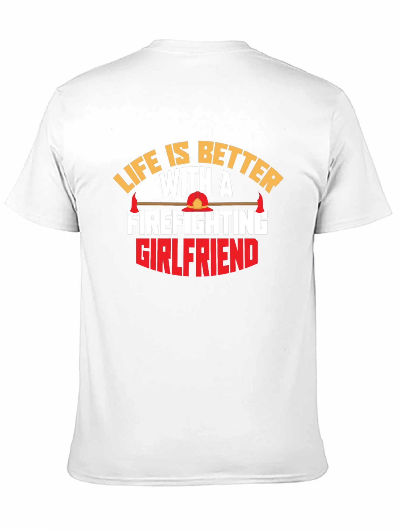 Firefighting Girlfriend Black Graphic T-Shirt