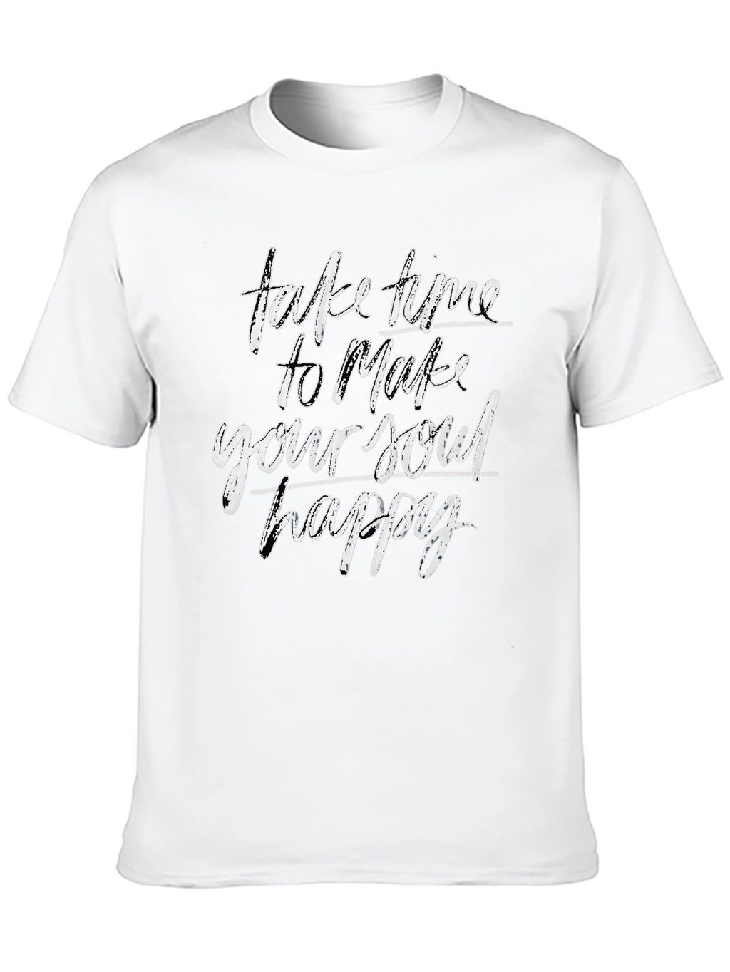 Soul Happy Graphic Tee - Black Cotton Blend