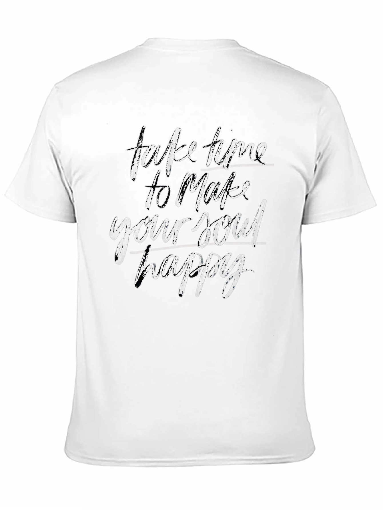 Soul Happy Graphic Tee - Black Cotton Blend