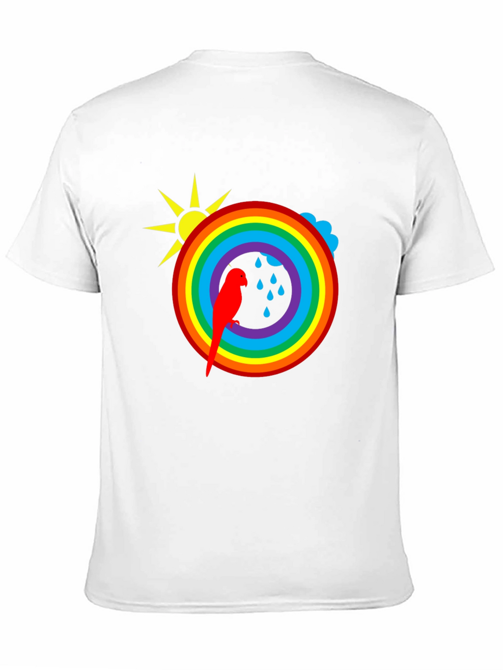 Rainbow Parrot Graphic T-Shirt