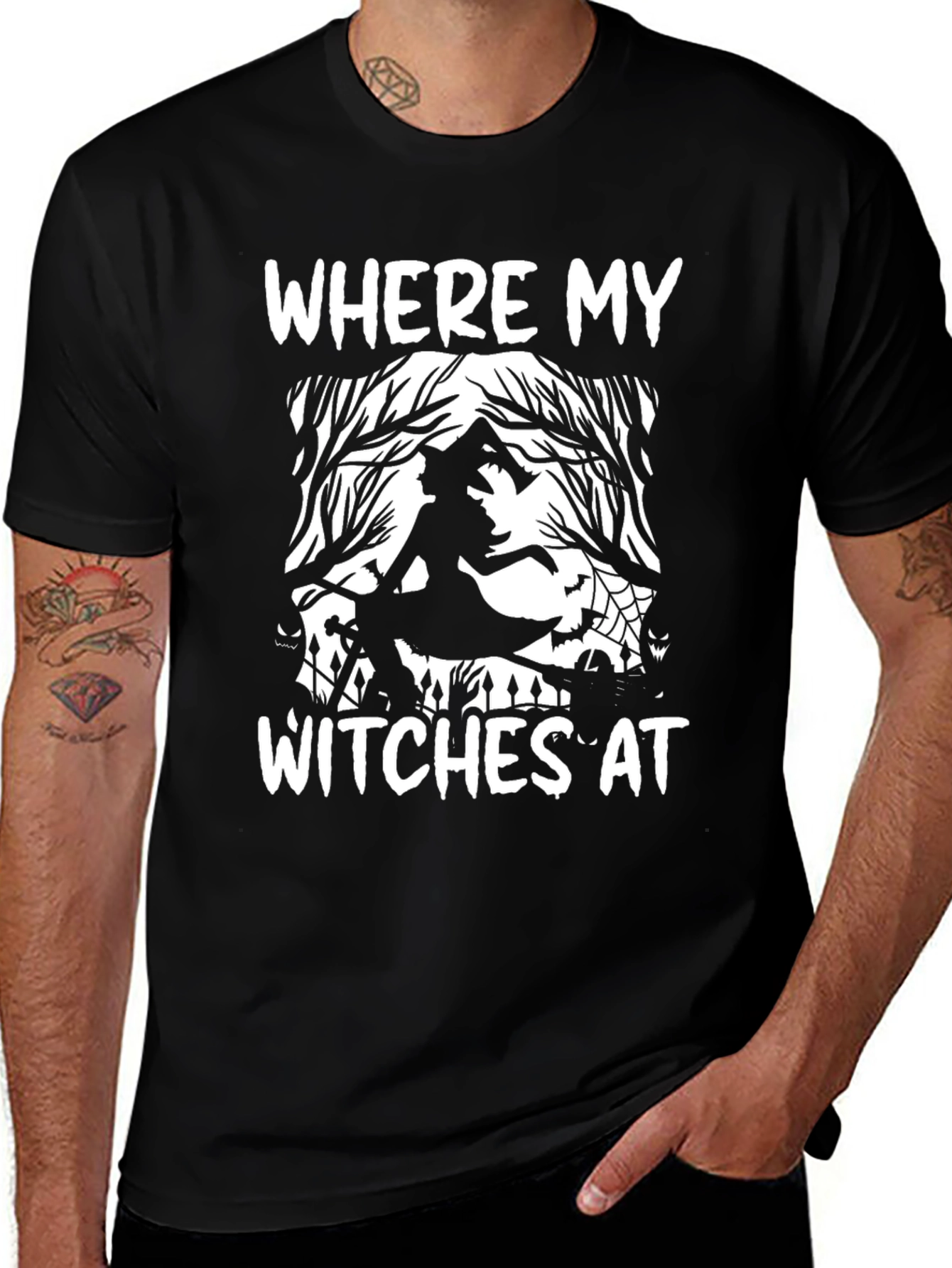 Where My Witches At T-Shirt - Halloween