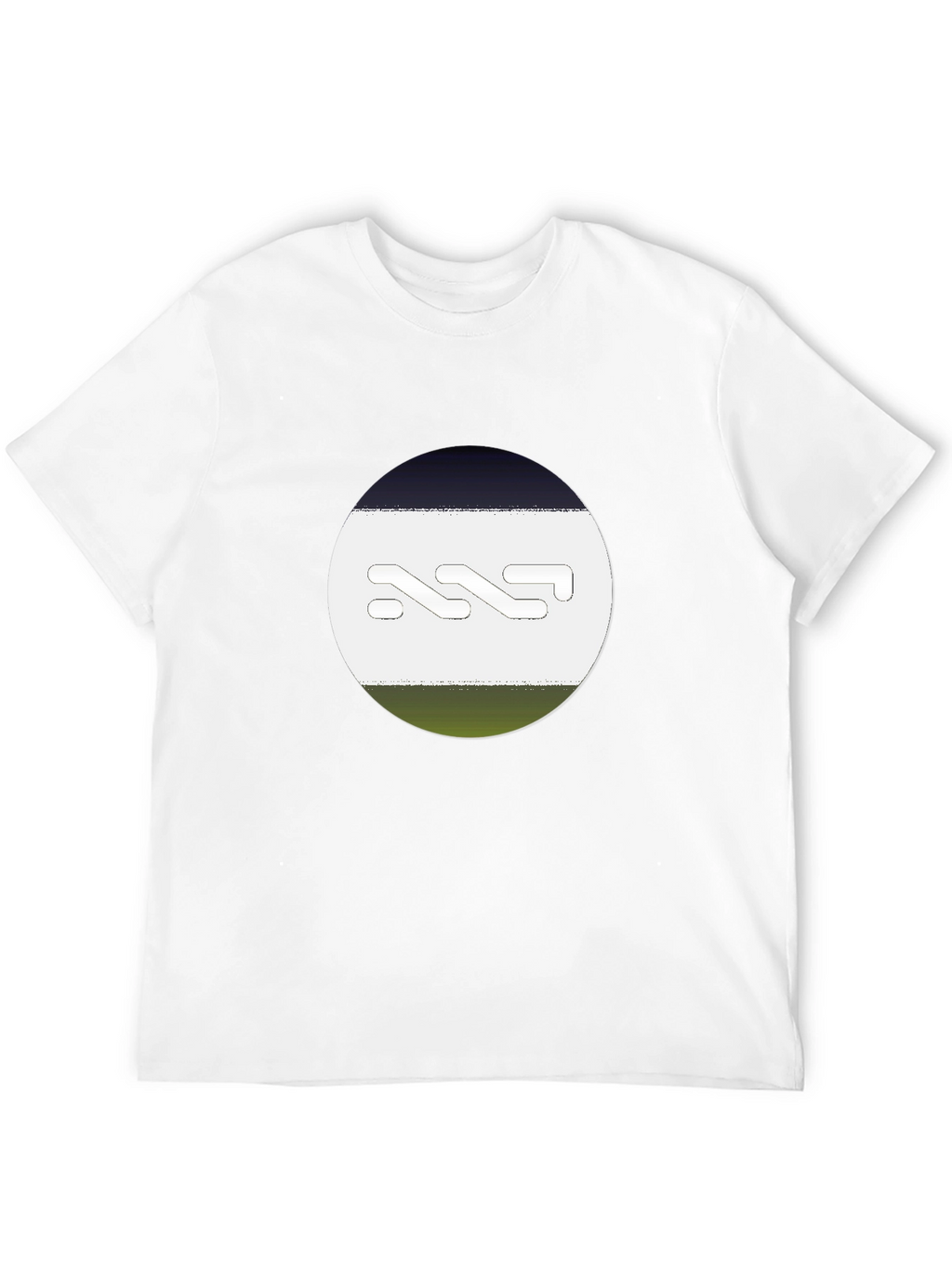 Abstract Graphic Print Mens Black T-Shirt
