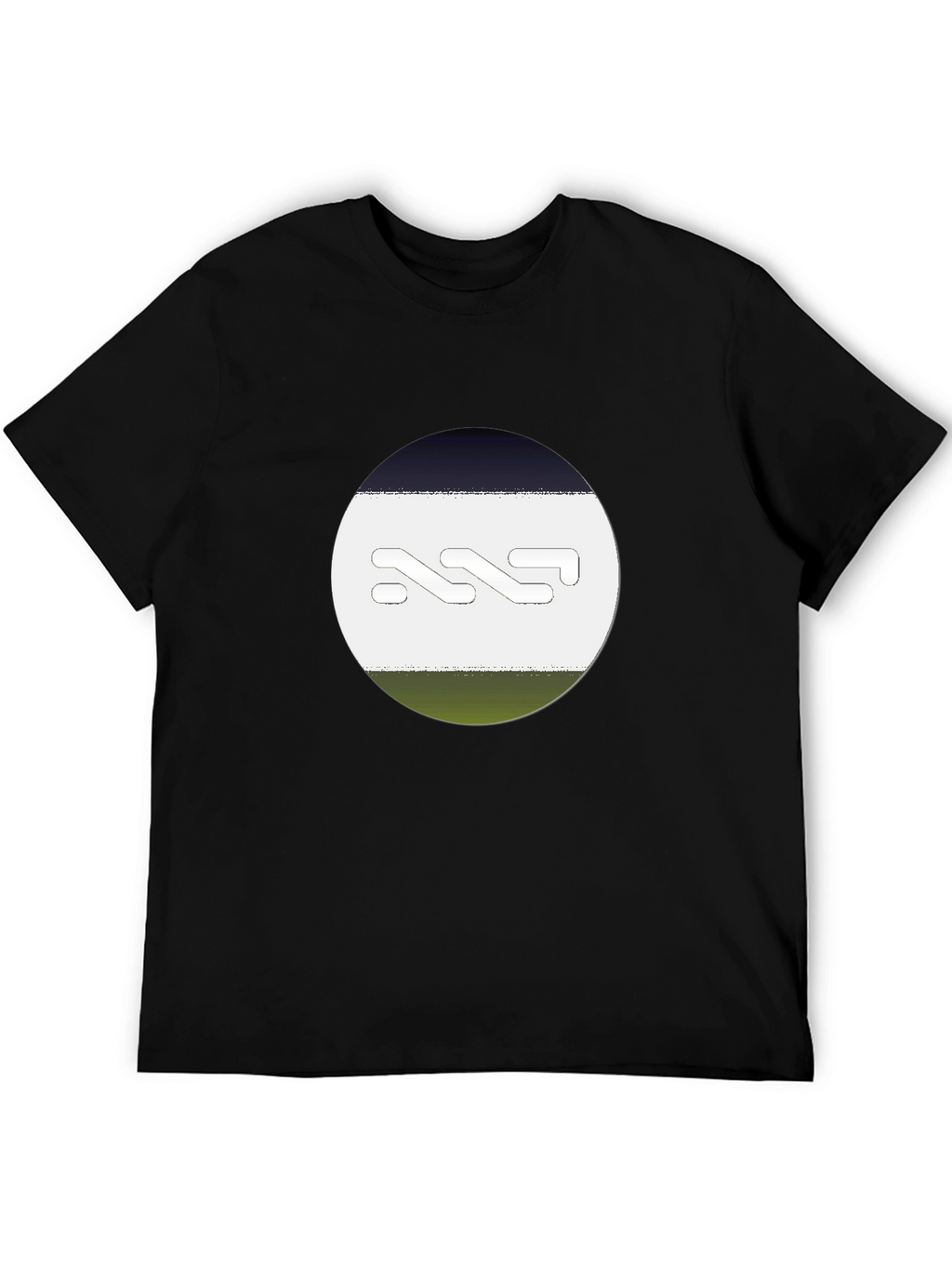 Abstract Graphic Print Mens Black T-Shirt