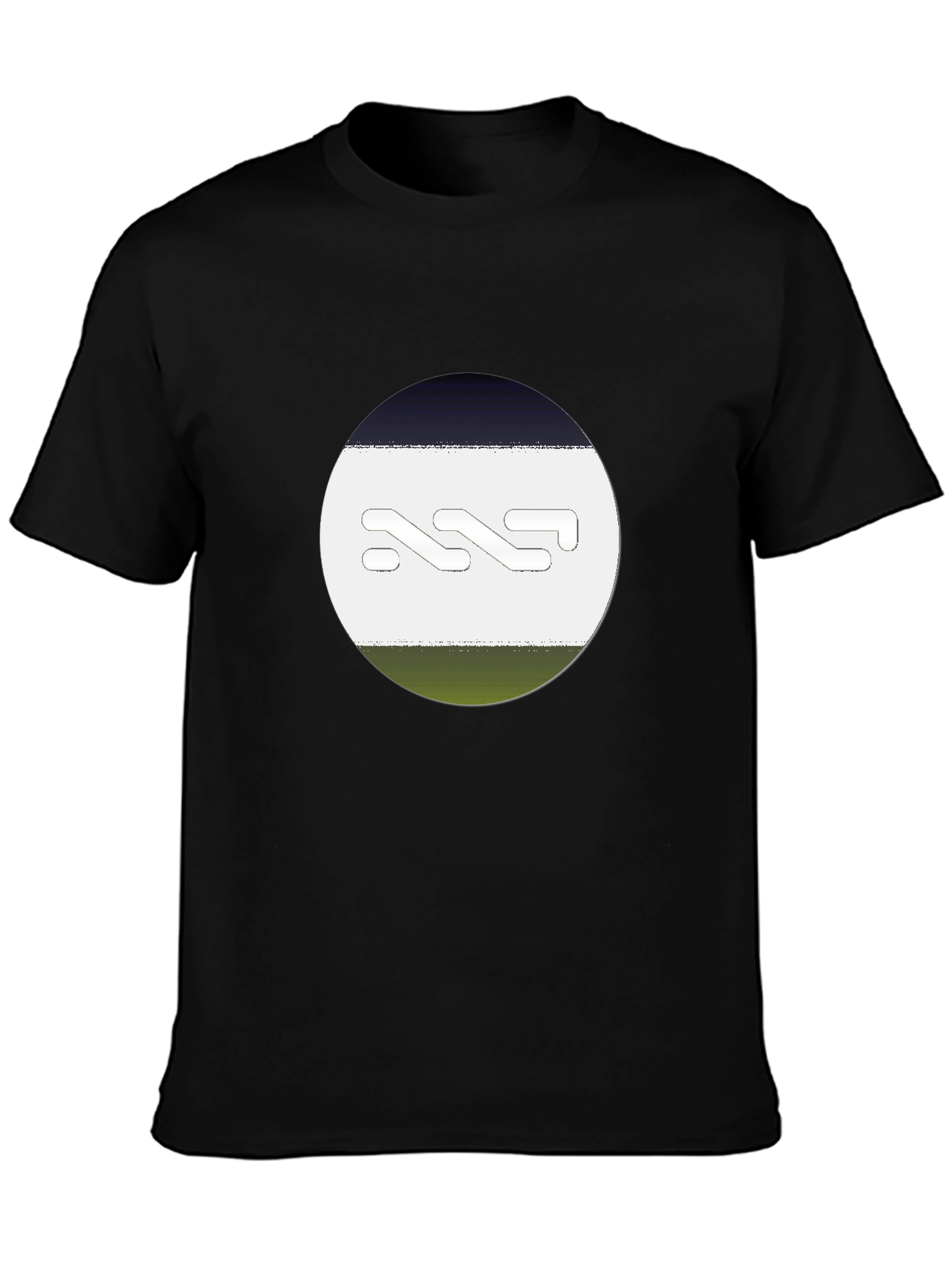 Abstract Graphic Print Mens Black T-Shirt