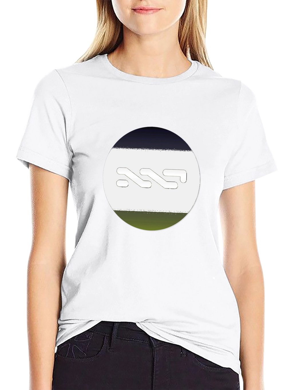 Abstract Graphic Print Mens Black T-Shirt