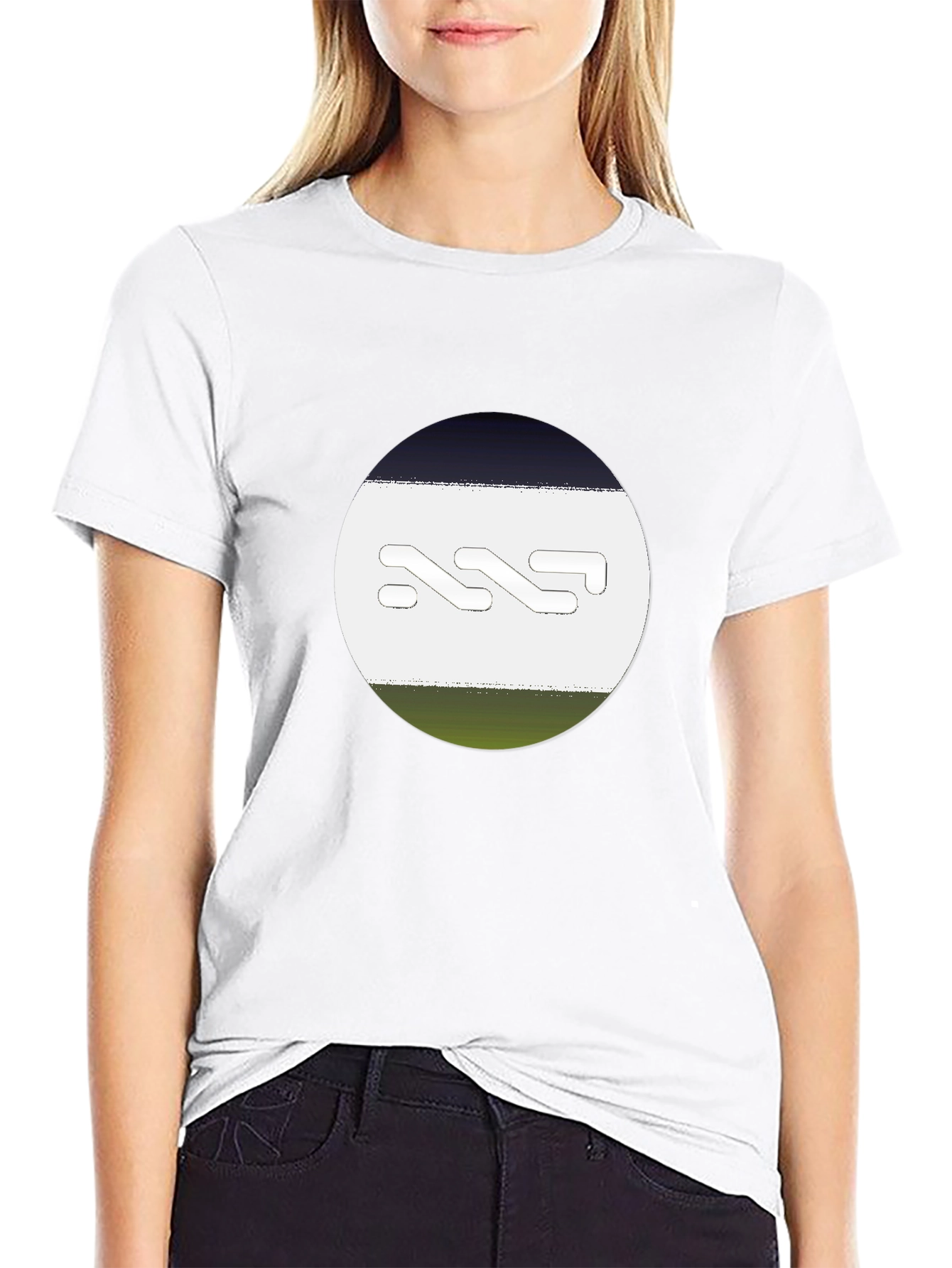 Abstract Graphic Print Mens Black T-Shirt