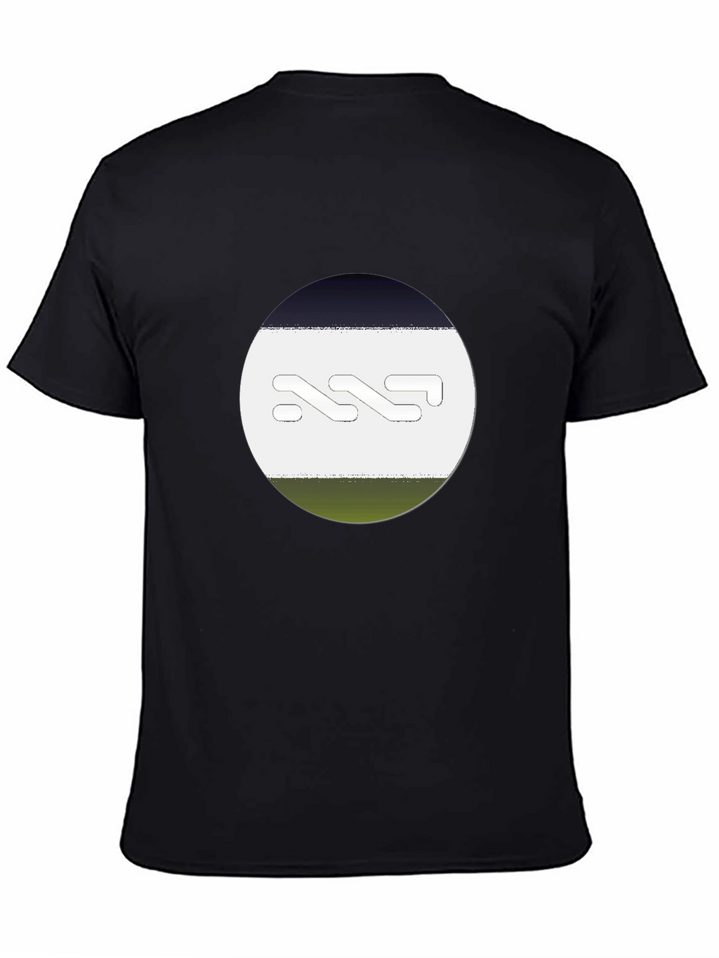 Abstract Graphic Print Mens Black T-Shirt