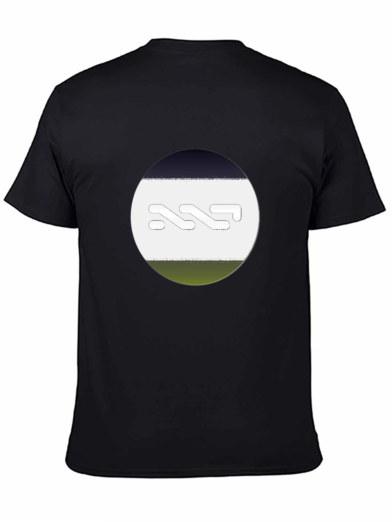 Abstract Graphic Print Mens Black T-Shirt