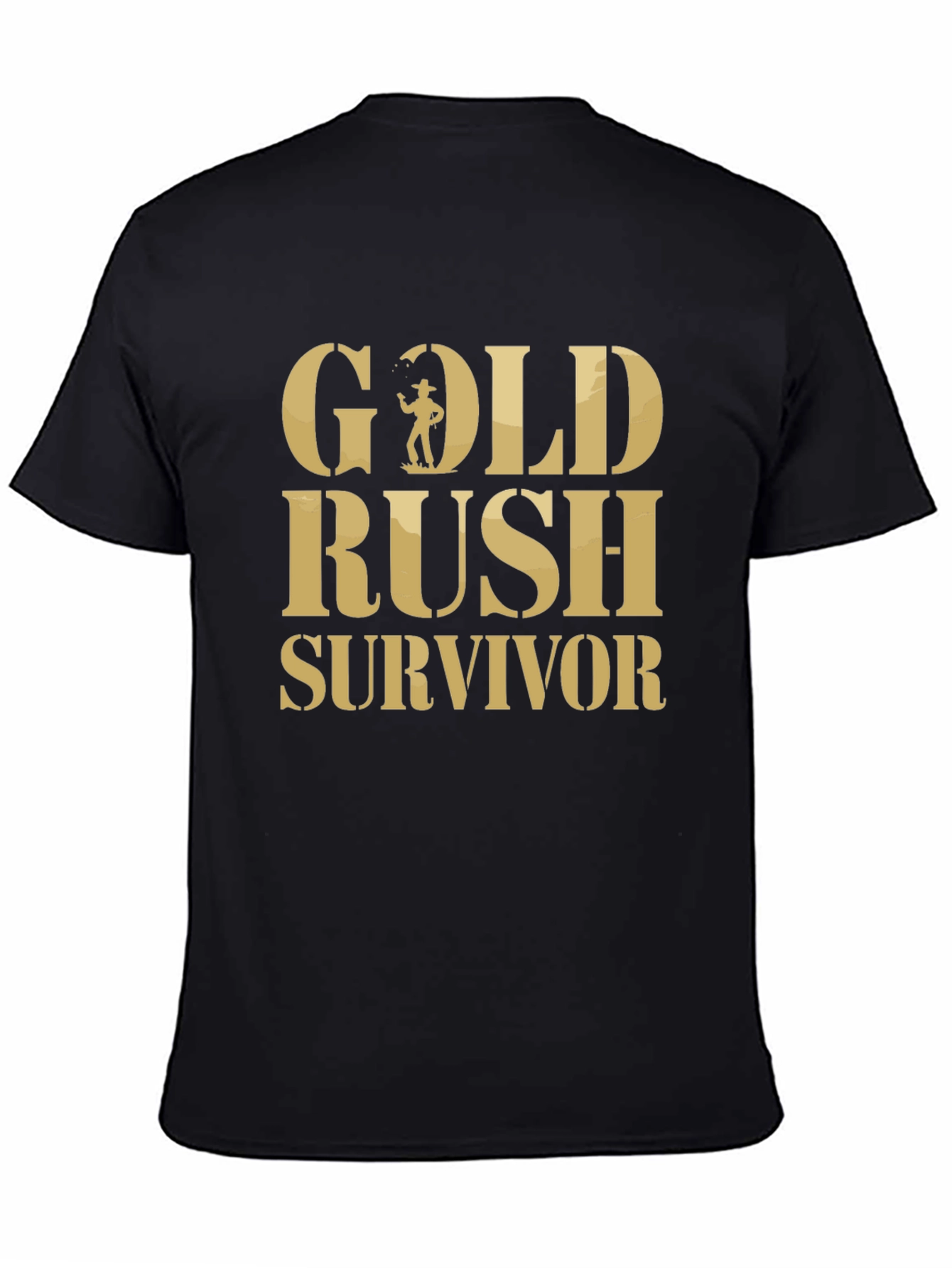 Gold Rush Survivor T-Shirt - Classic Black Tee