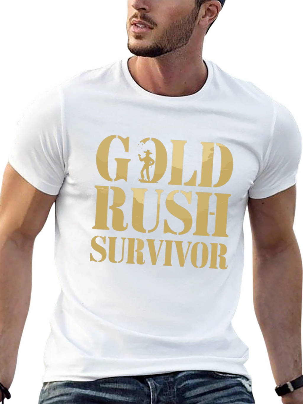 Gold Rush Survivor T-Shirt - Classic Black Tee